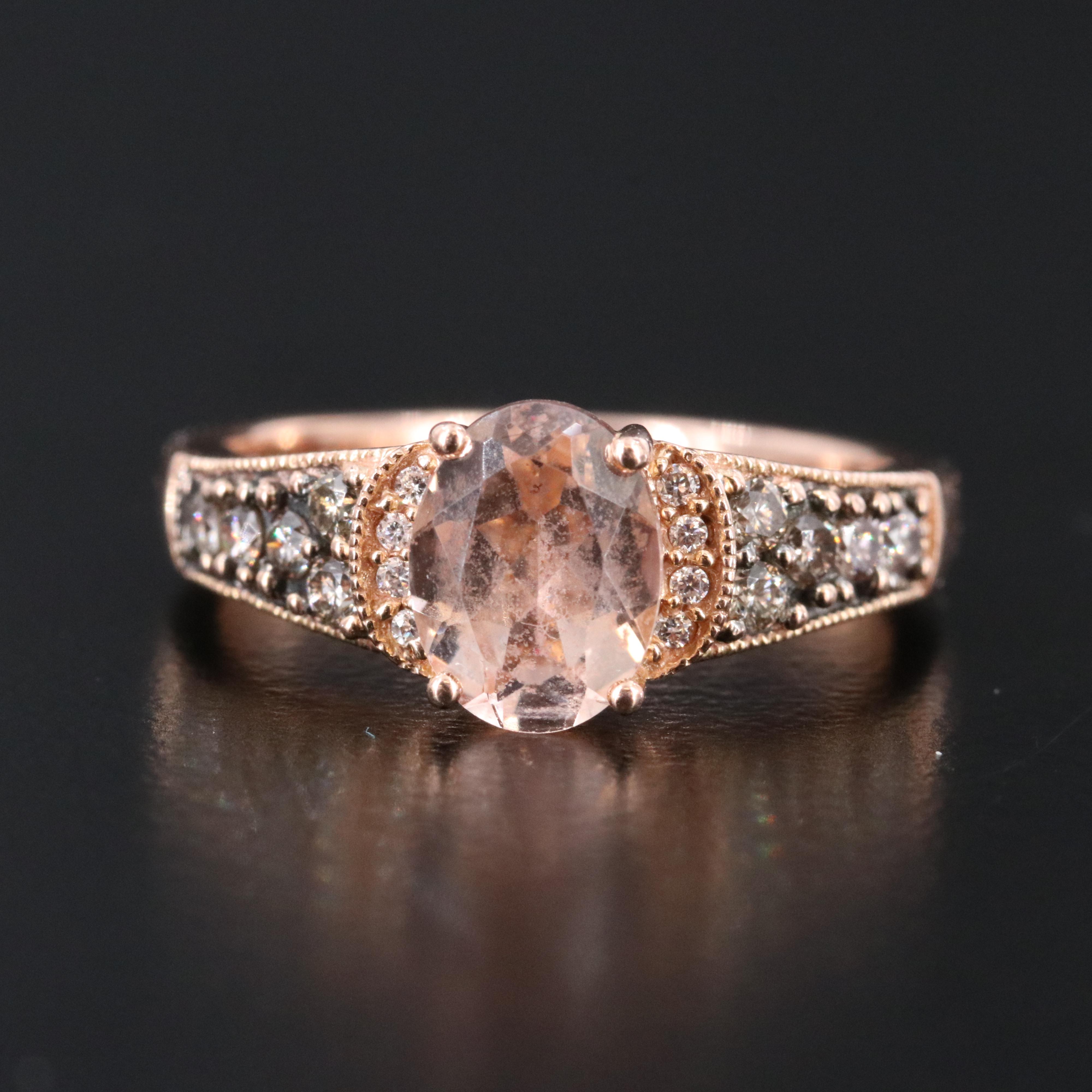 Le Vian 14K Morganite and Diamond Rose Gold Ring