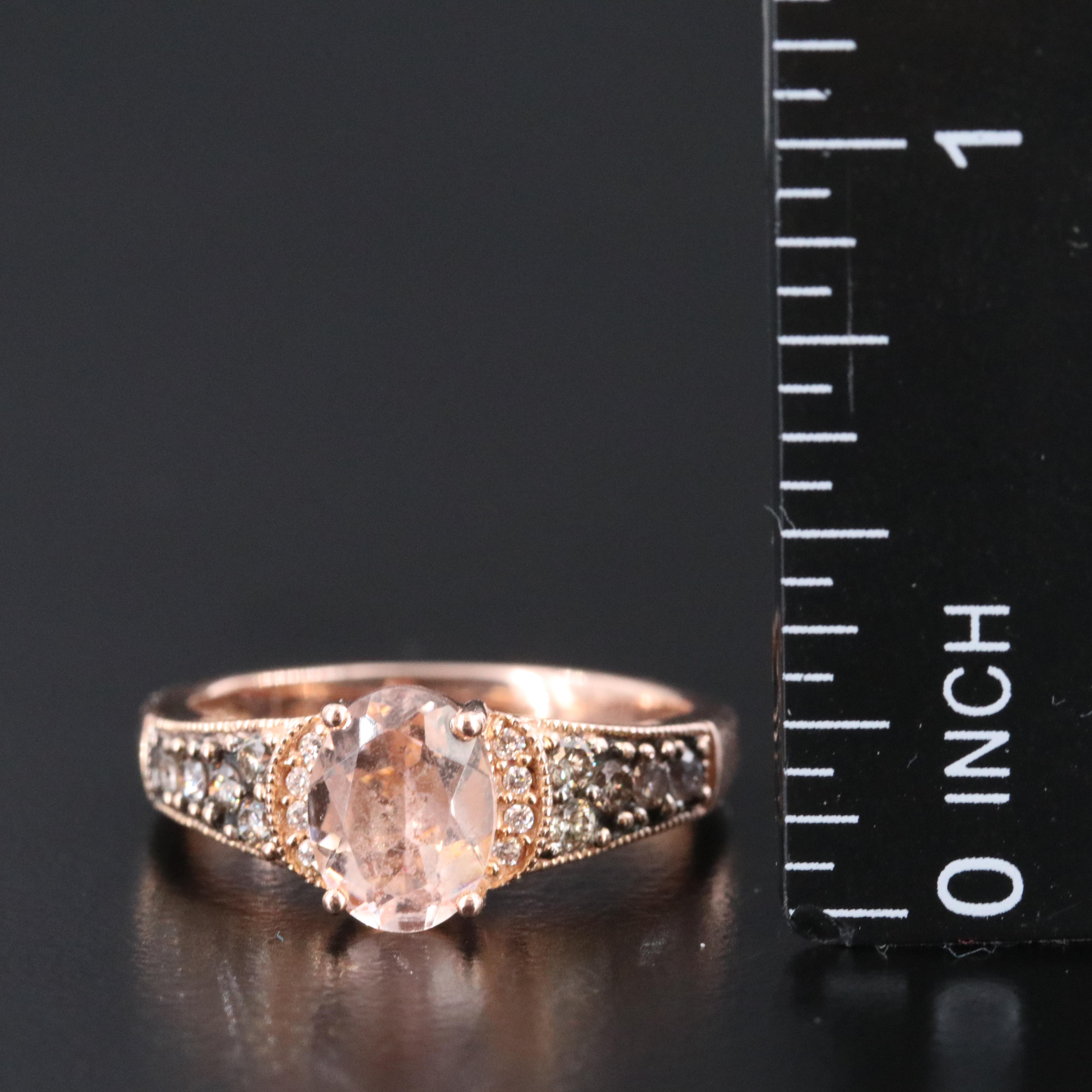 Le Vian 14K Morganite and Diamond Rose Gold Ring