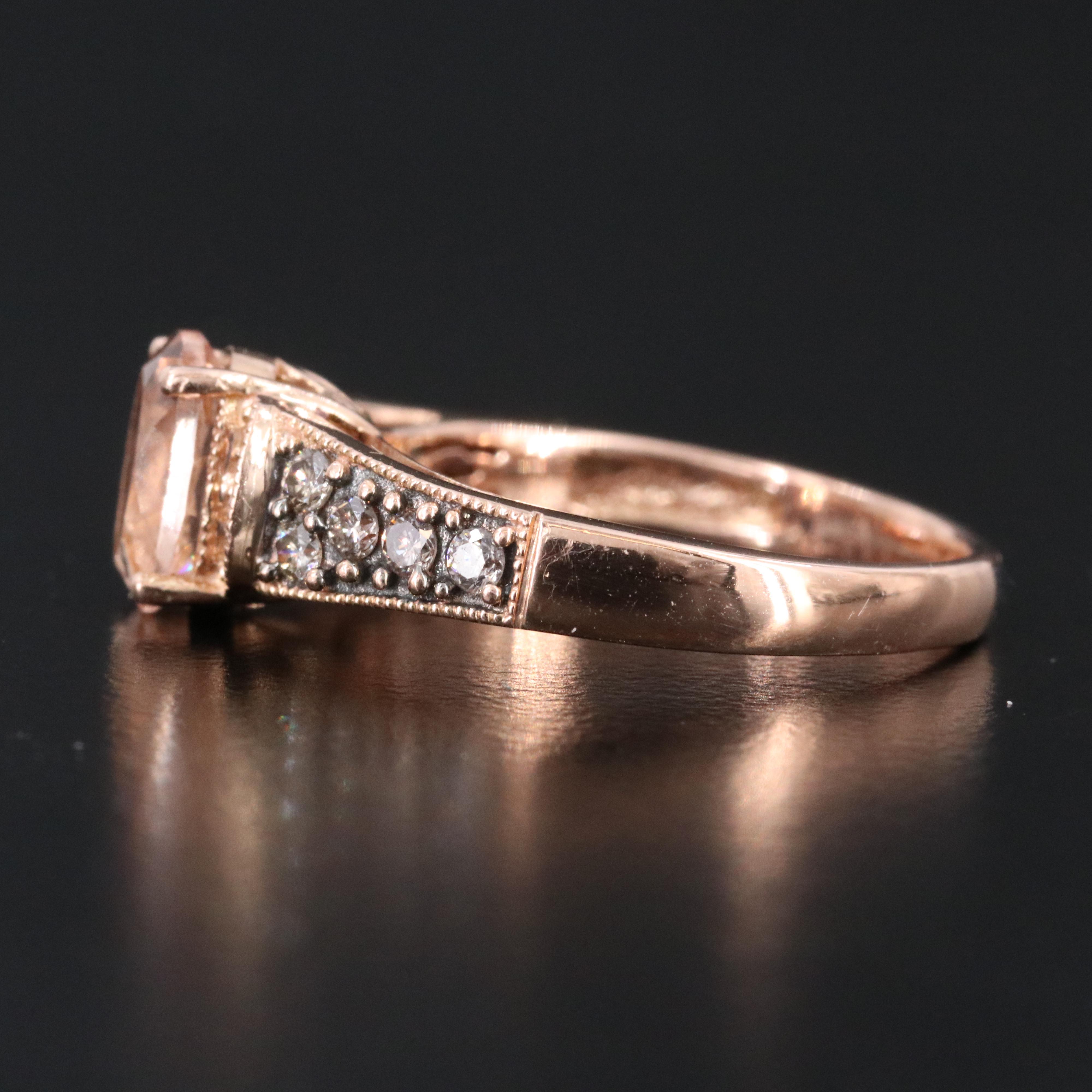 Le Vian 14K Morganite and Diamond Rose Gold Ring