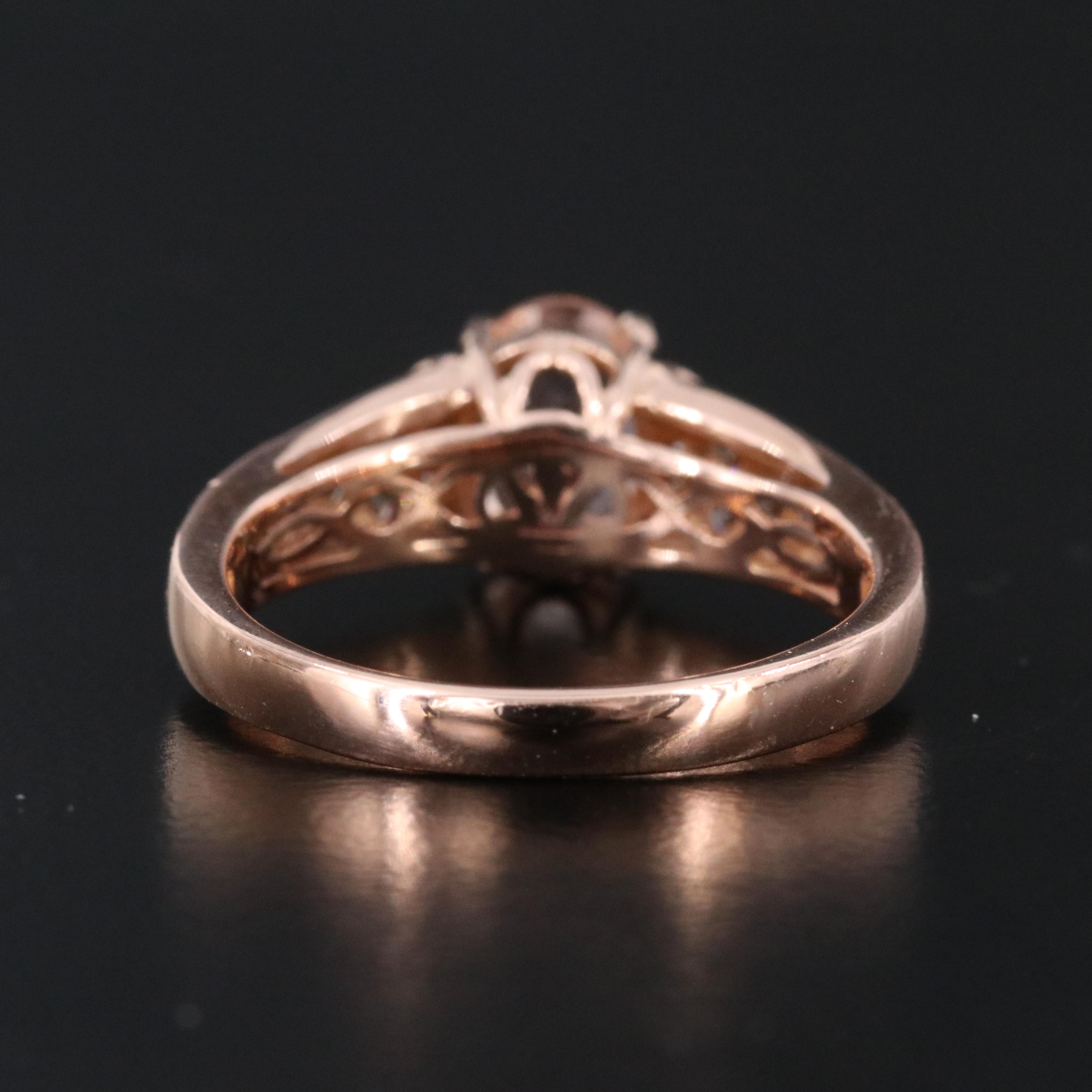 Le Vian 14K Morganite and Diamond Rose Gold Ring