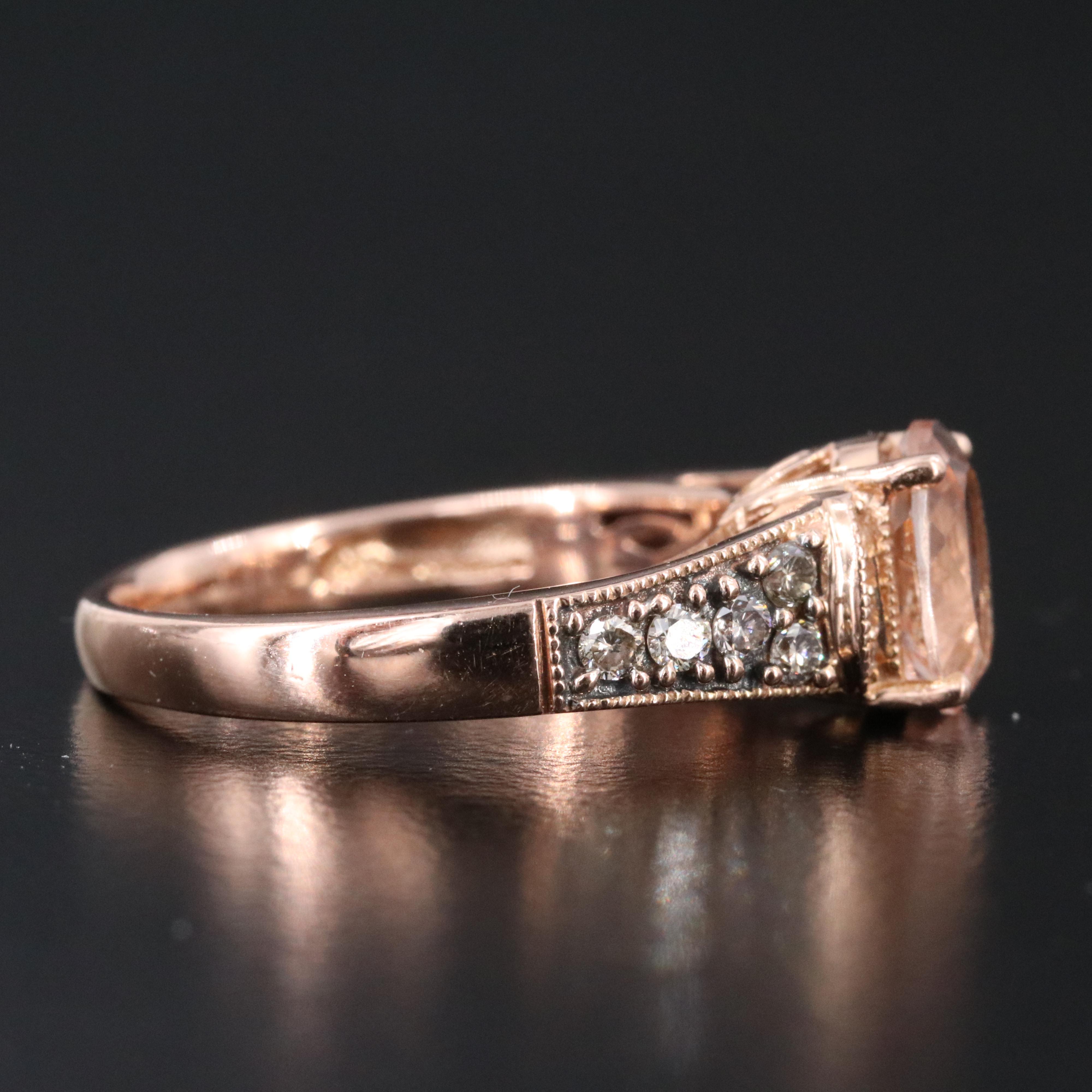 Le Vian 14K Morganite and Diamond Rose Gold Ring