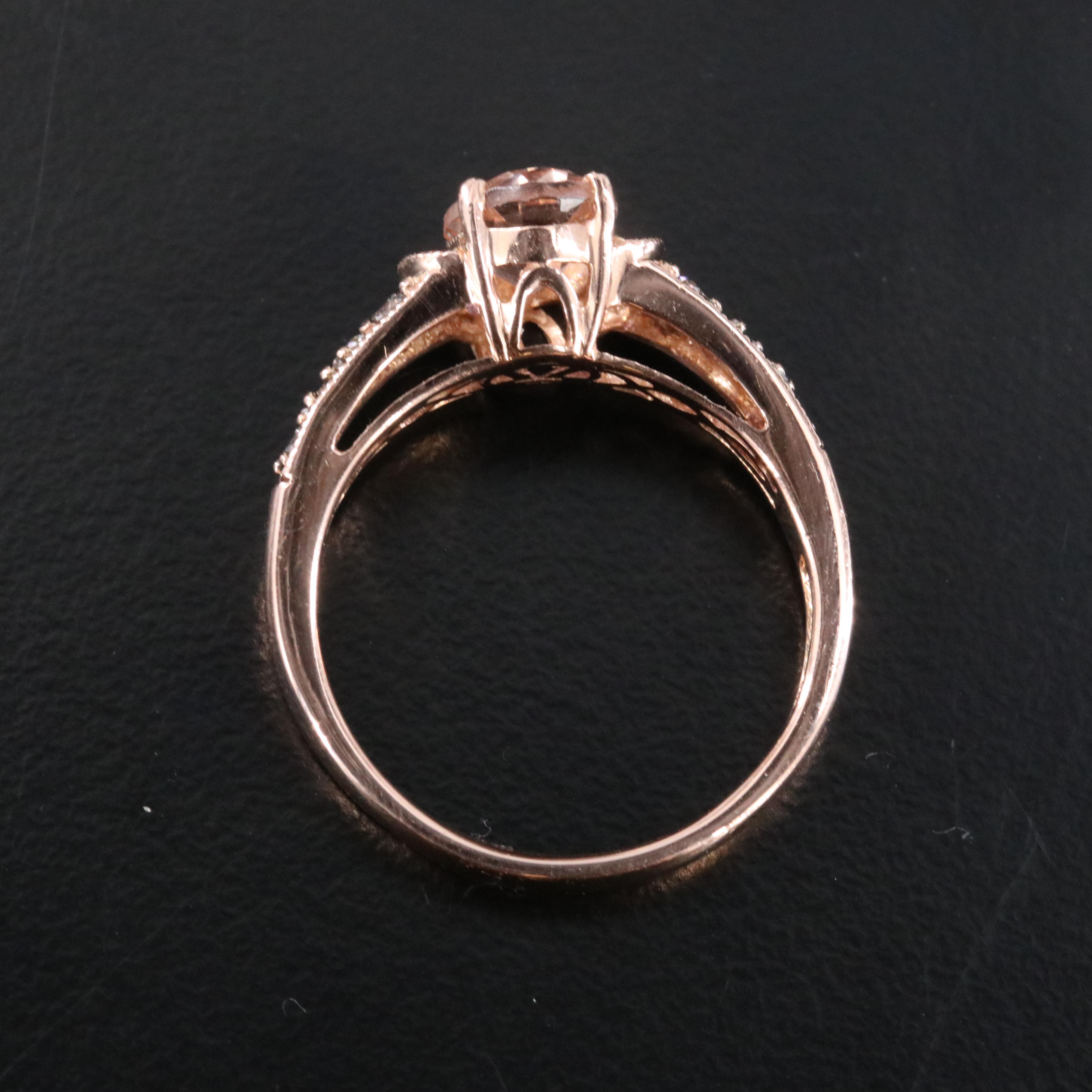 Le Vian 14K Morganite and Diamond Rose Gold Ring