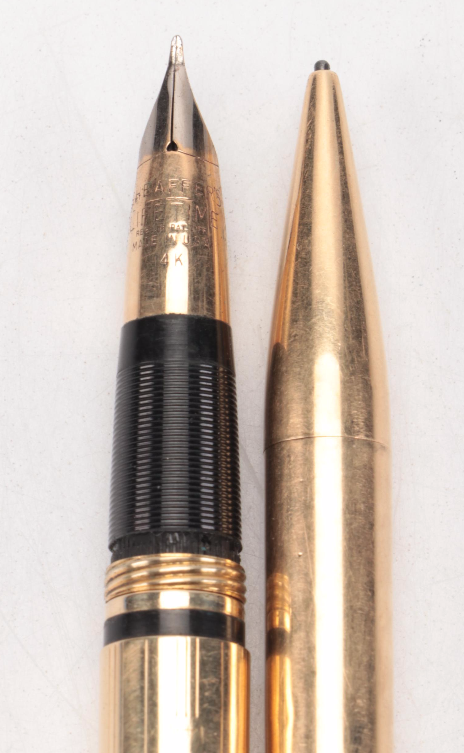 14K Fountain Pen and Mechanical Pencil Set with Sheaffer's Lifetime 14K Nib