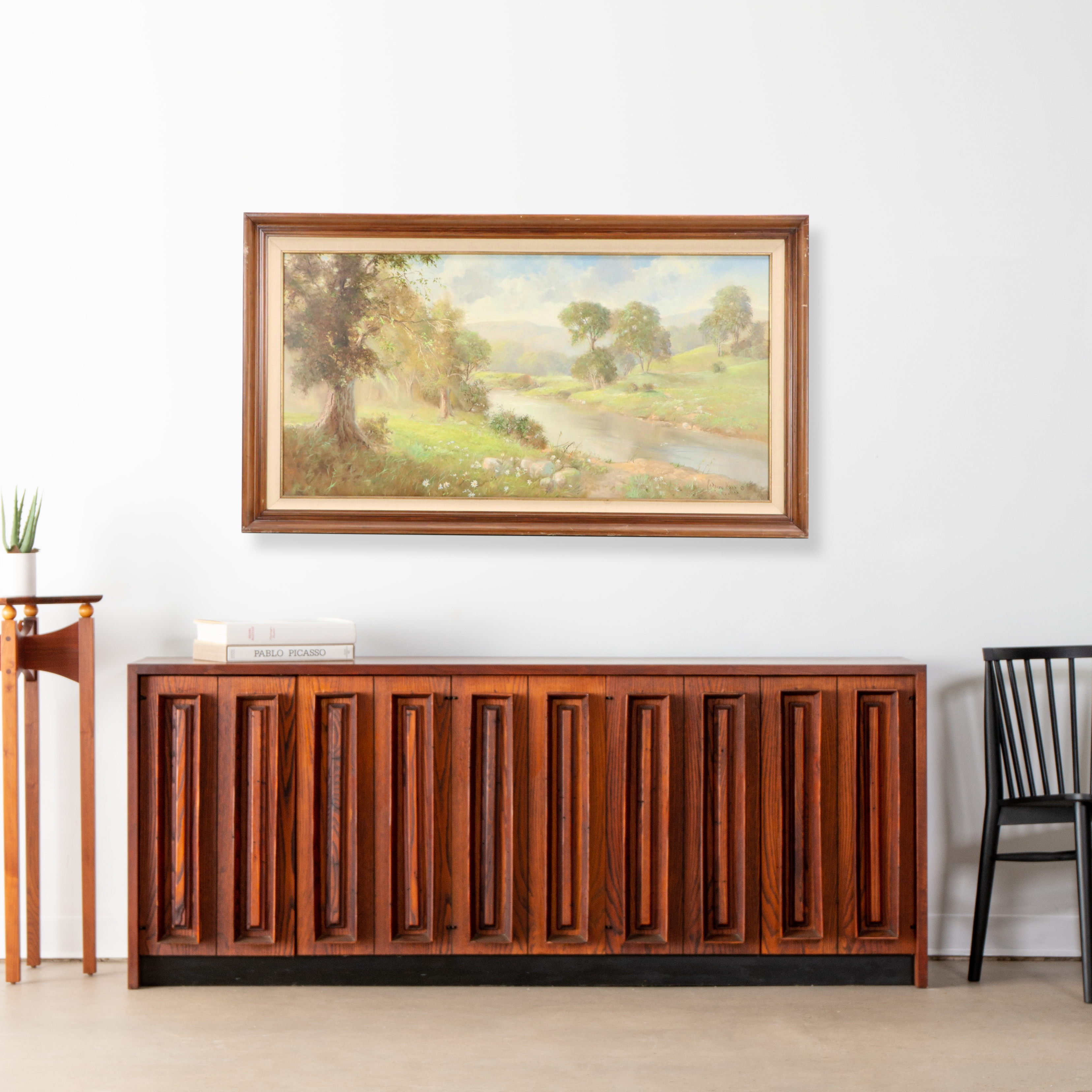 Vernon Kerr Mountainous River Landscape Oil Painting "Sign of Spring"