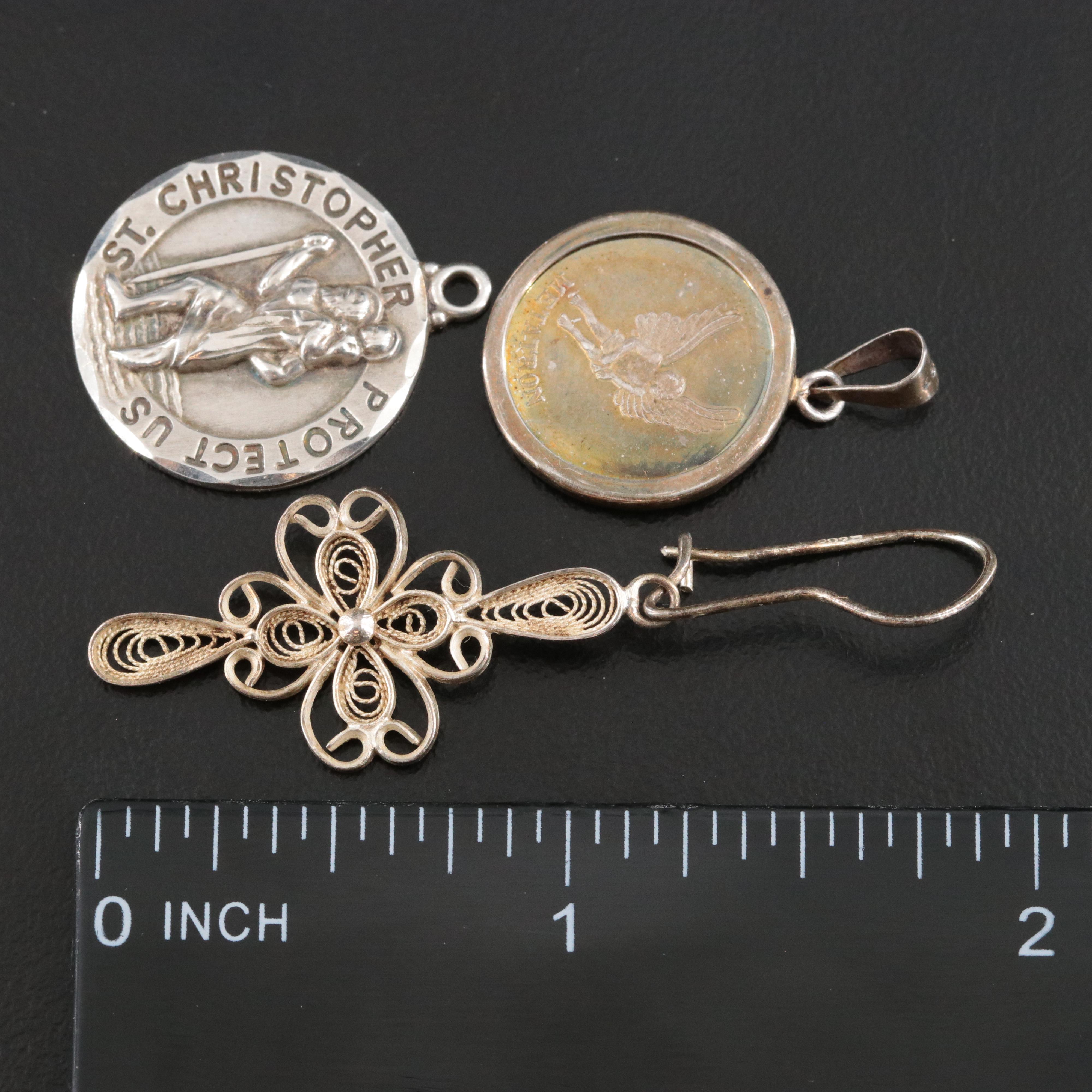 Collection of Sterling Pendants and Earrings