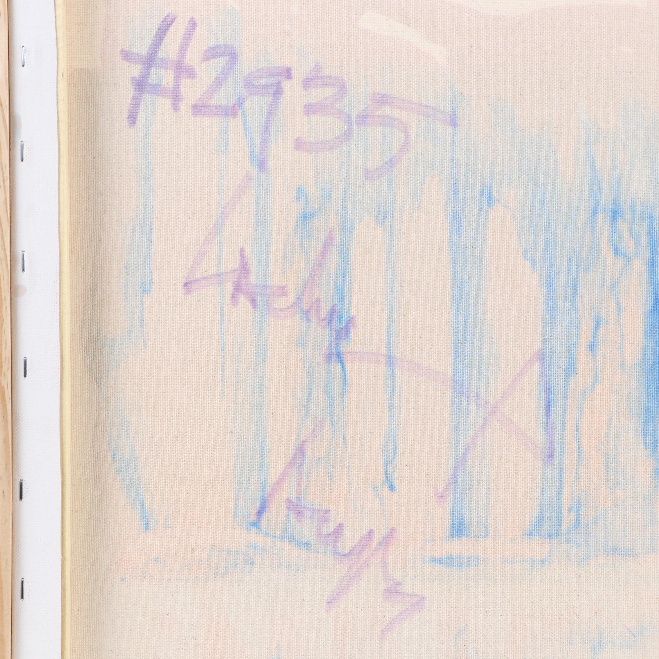 Robert R. Lackney Abstract Acrylic Painting "Red Worm," 21st Century