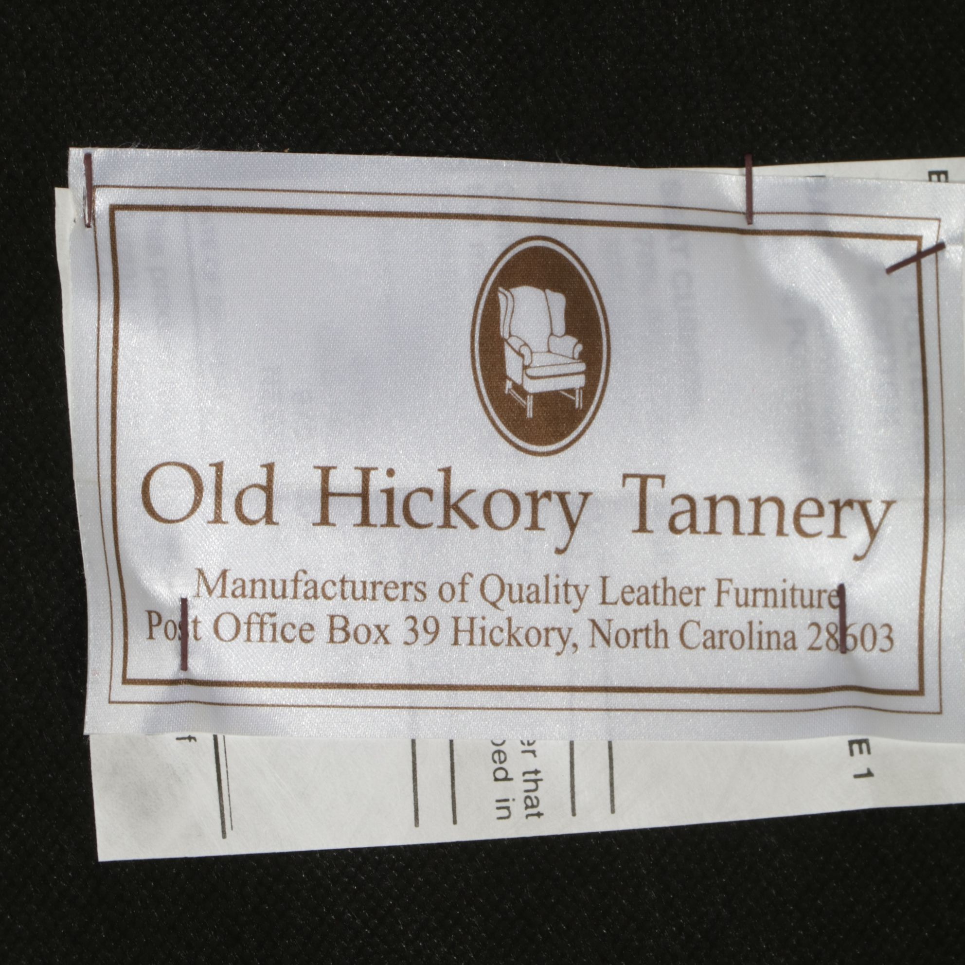 Old Hickory Tannery Large Chesterfield Style Leather Upholstered Sofa