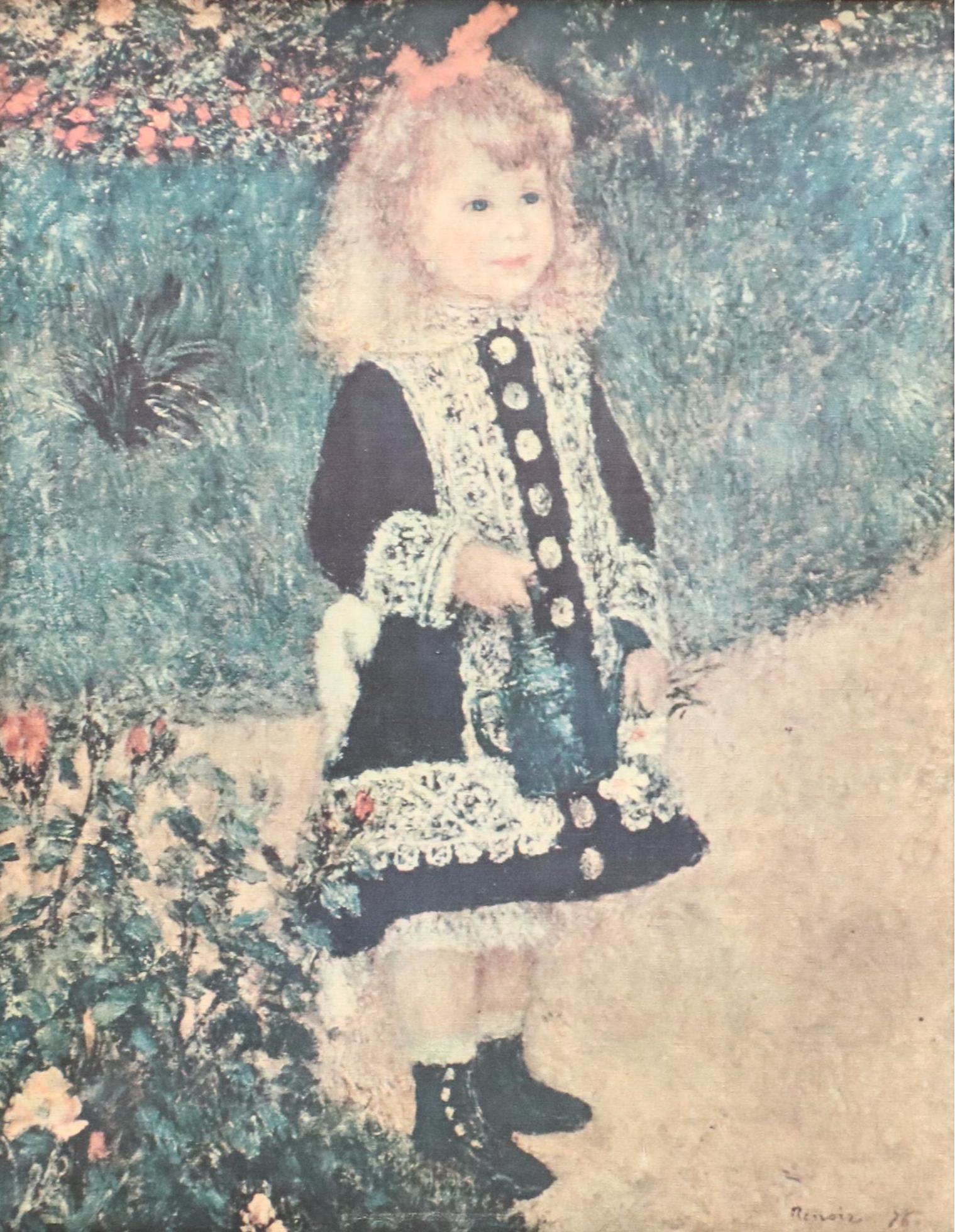 Offset Lithograph After Renoir "A Girl with a Watering Can"