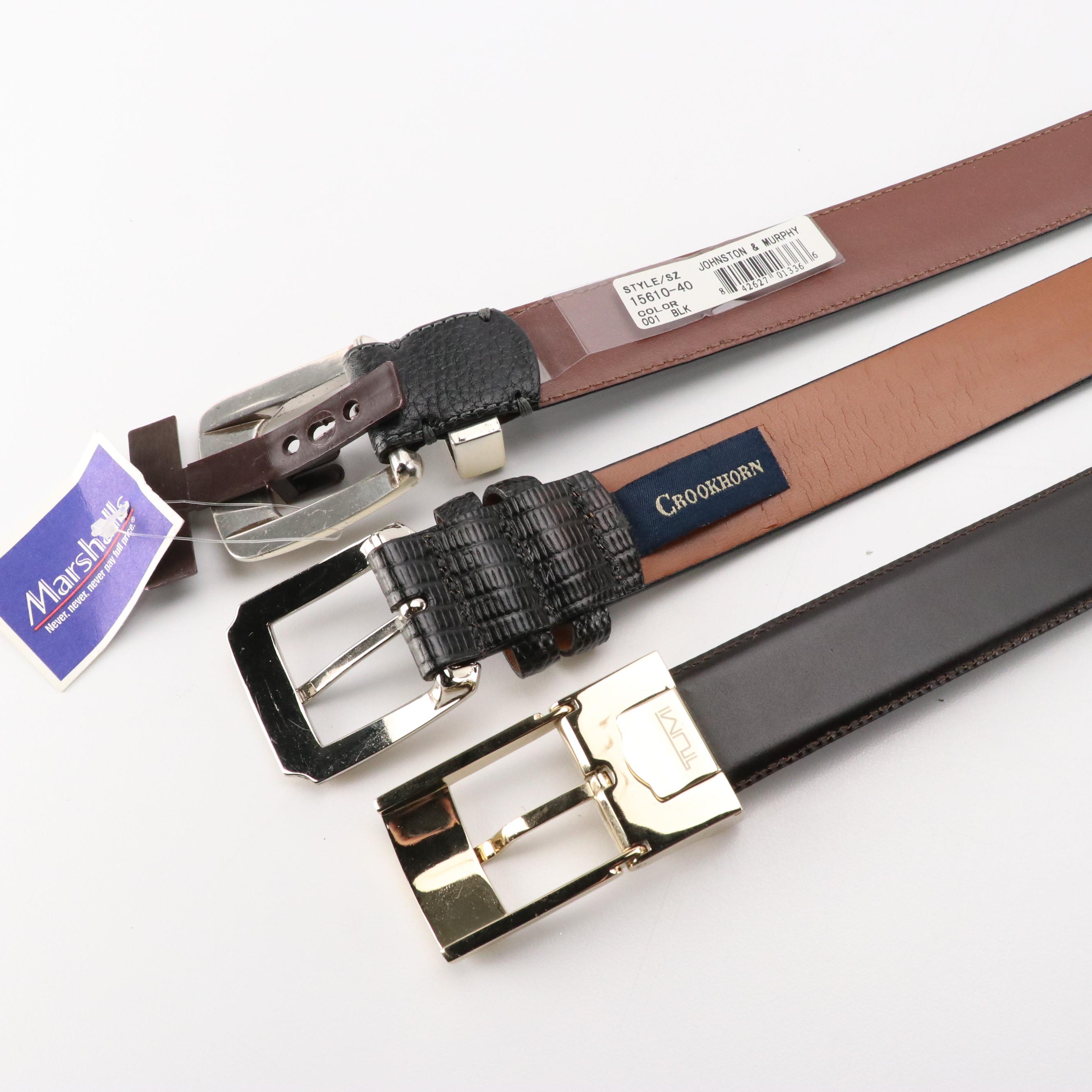 Men's Collection of Leather Belts from Polo Ralph Lauren, Bally, L'Aiglon & More