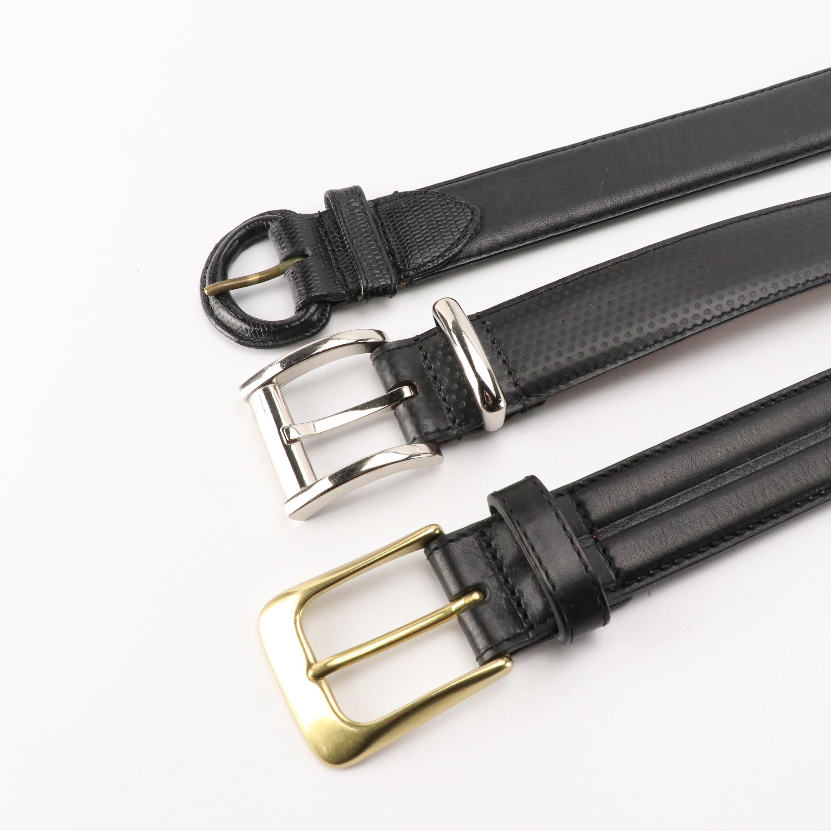 Men's Collection of Leather Belts from Polo Ralph Lauren, Bally, L'Aiglon & More