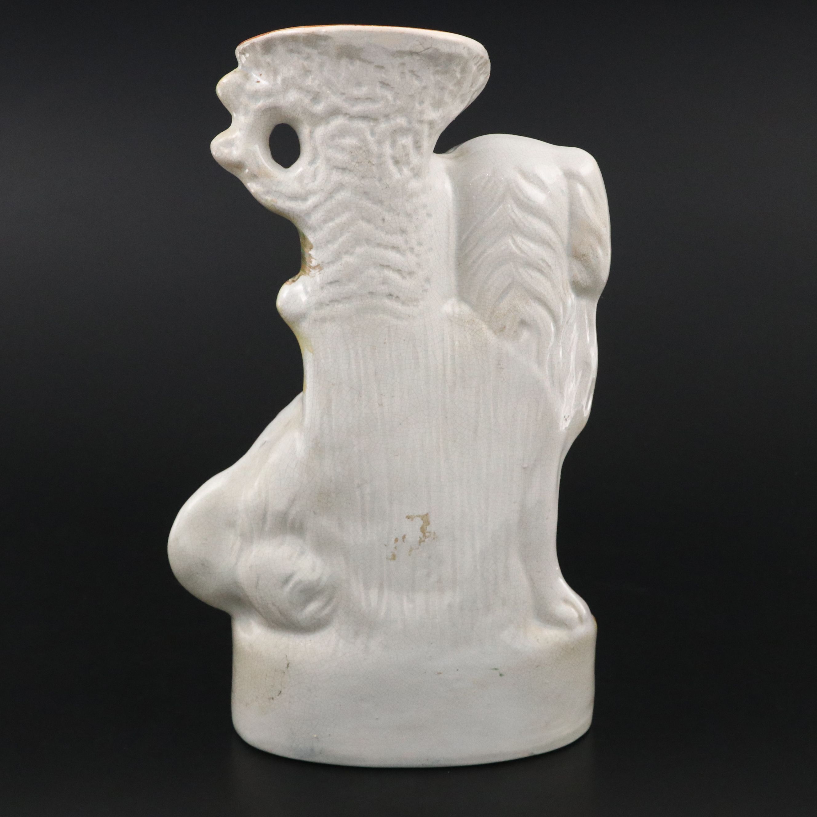 Staffordshire Spaniel Spill Vase, Late 19th Century