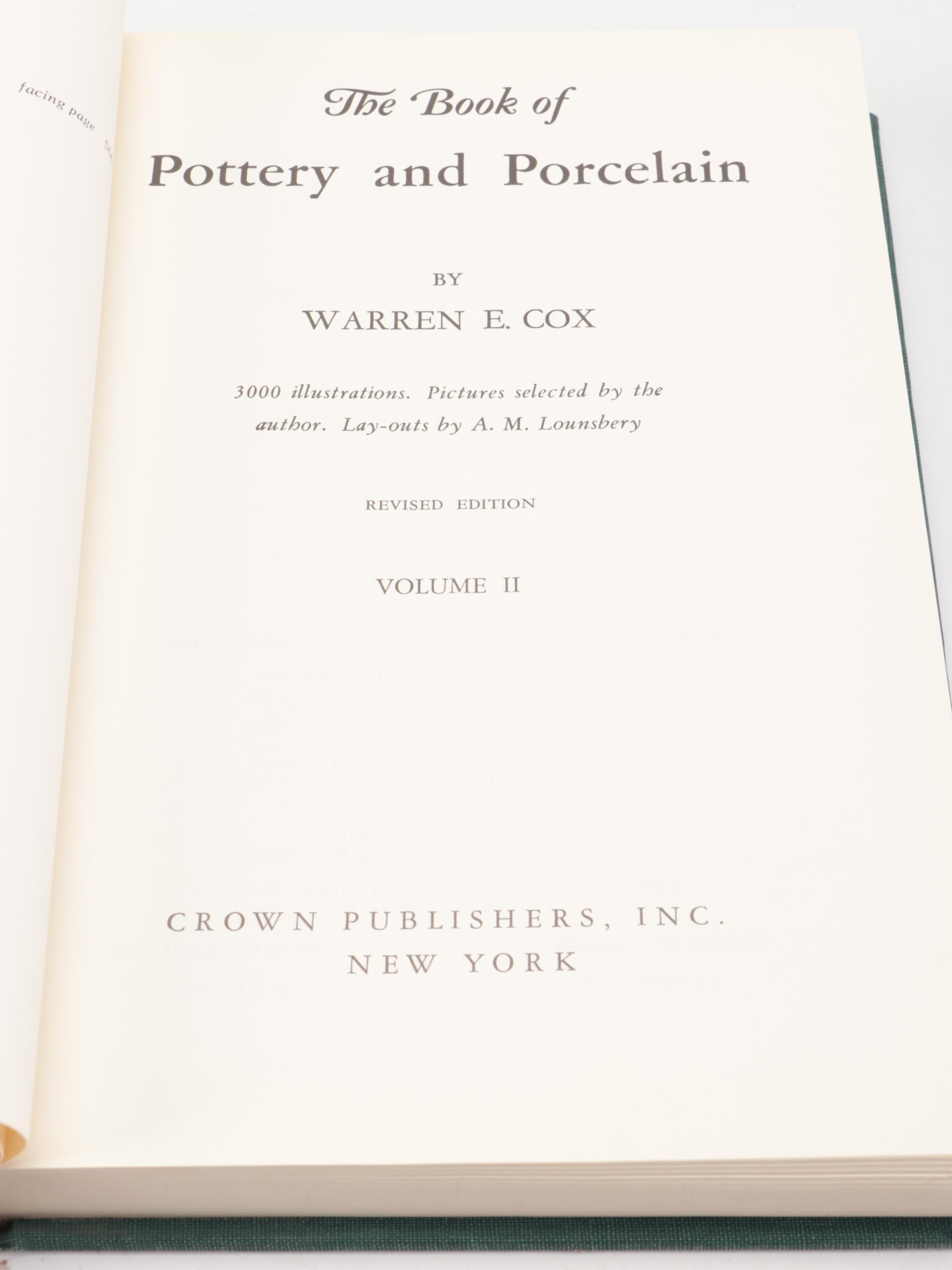 "Pottery and Porcelain" by Bevis Hillier and Other English Ceramics Books