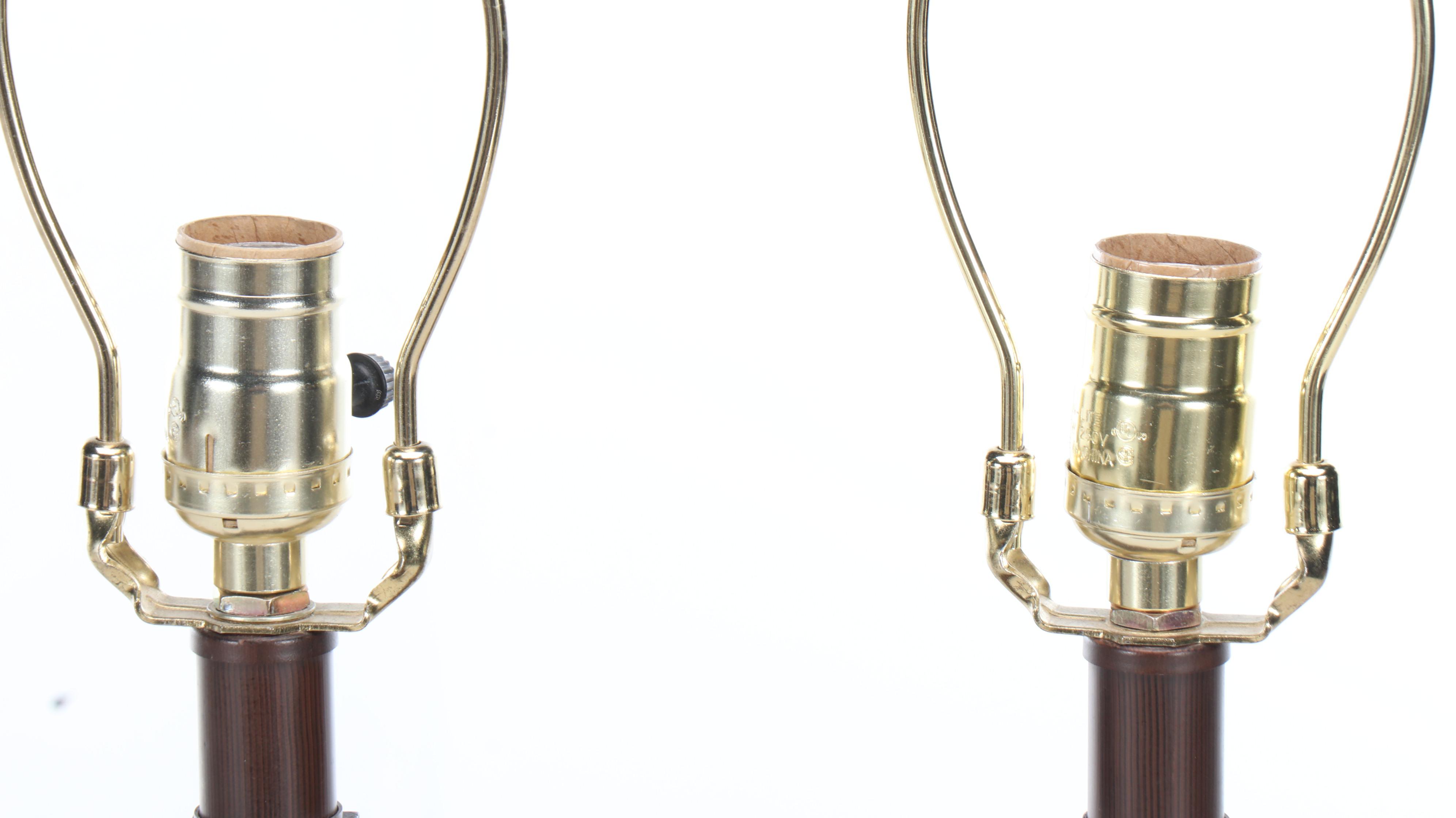 Art Nouveau Style Plastic Table Lamp with Black Fabric Shade