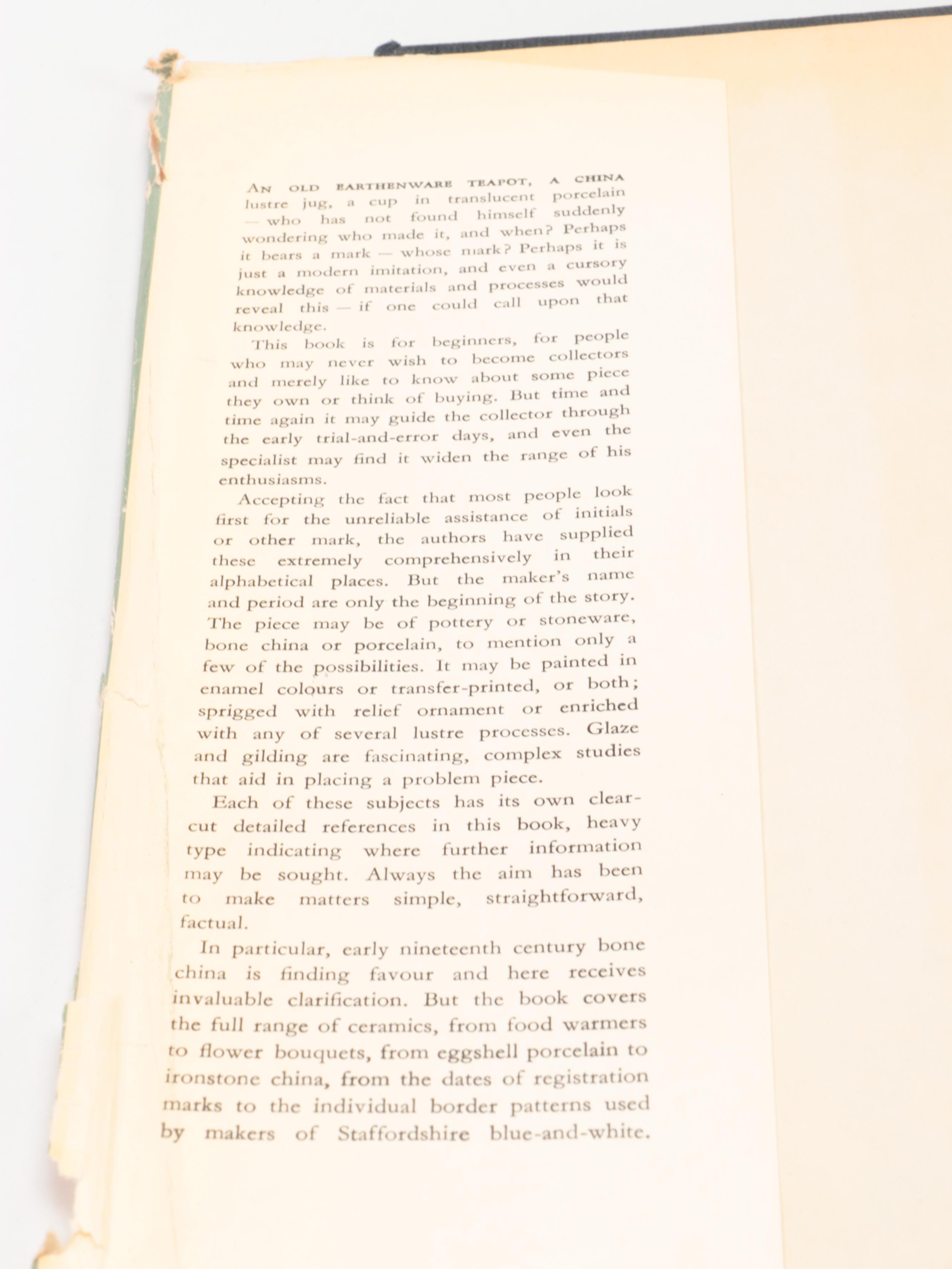 "Pottery and Porcelain" by Bevis Hillier and Other English Ceramics Books