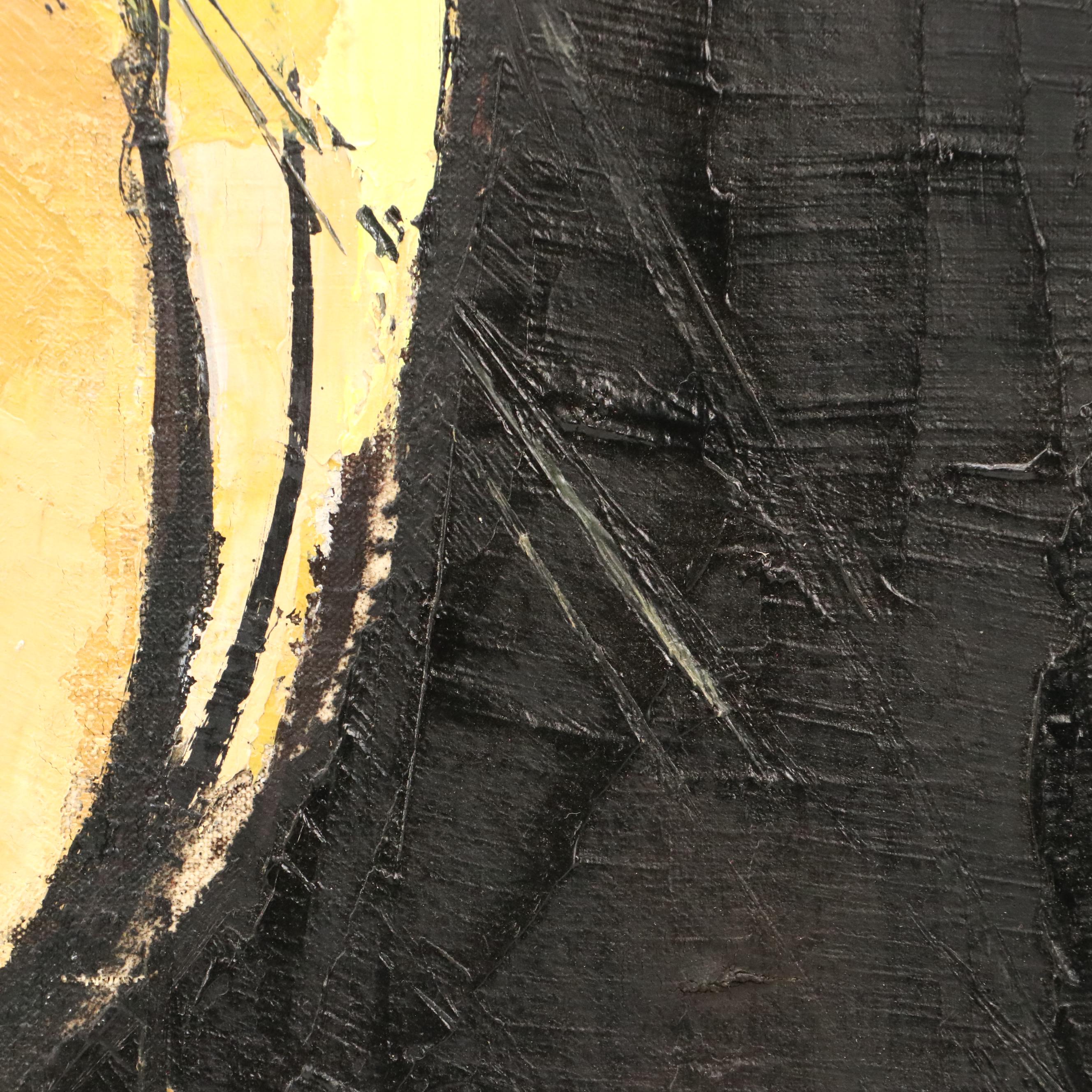 Sebelançon Stylized Oil Painting of Musican "Le Gitan," 21st Century