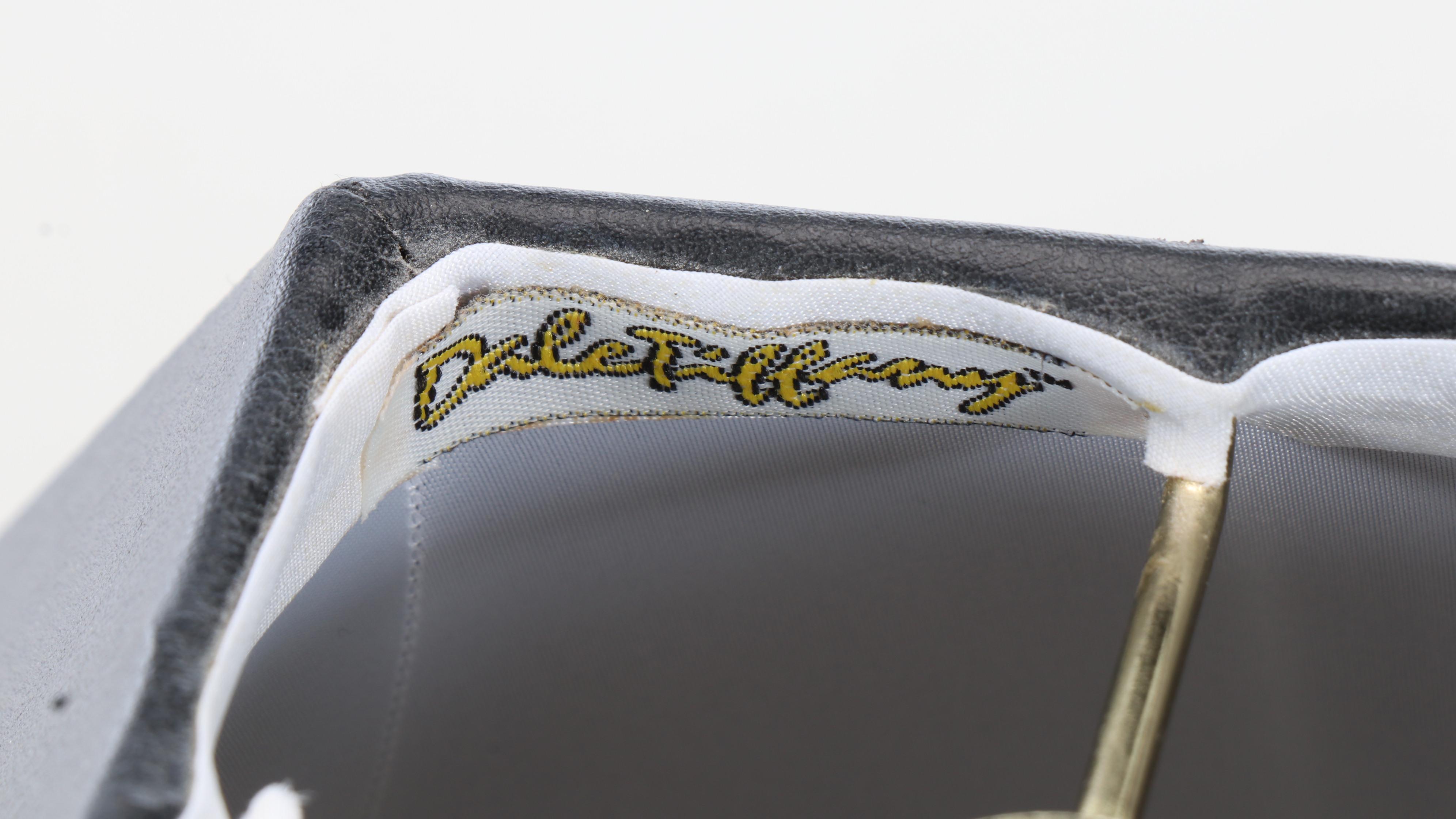 Art Nouveau Style Plastic Table Lamp with Black Fabric Shade