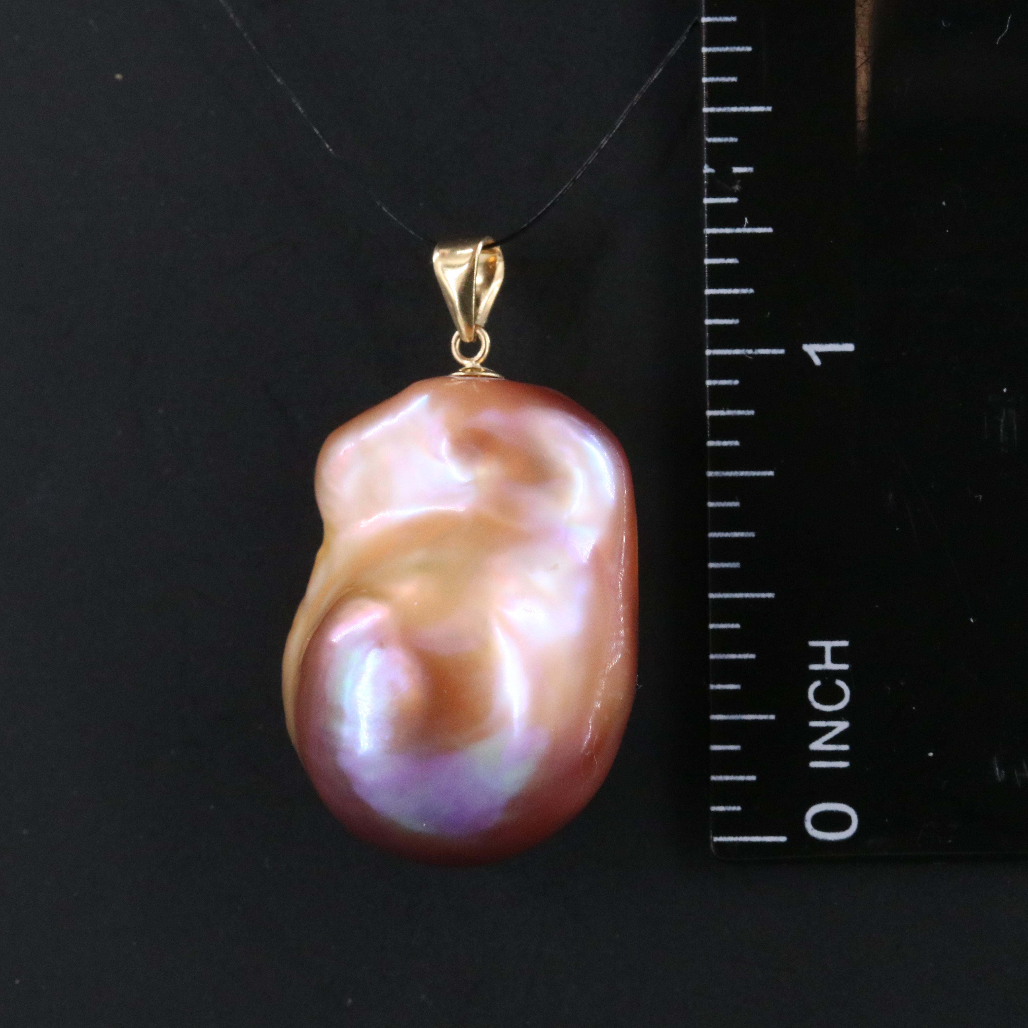 18K Baroque Pearl Pendant