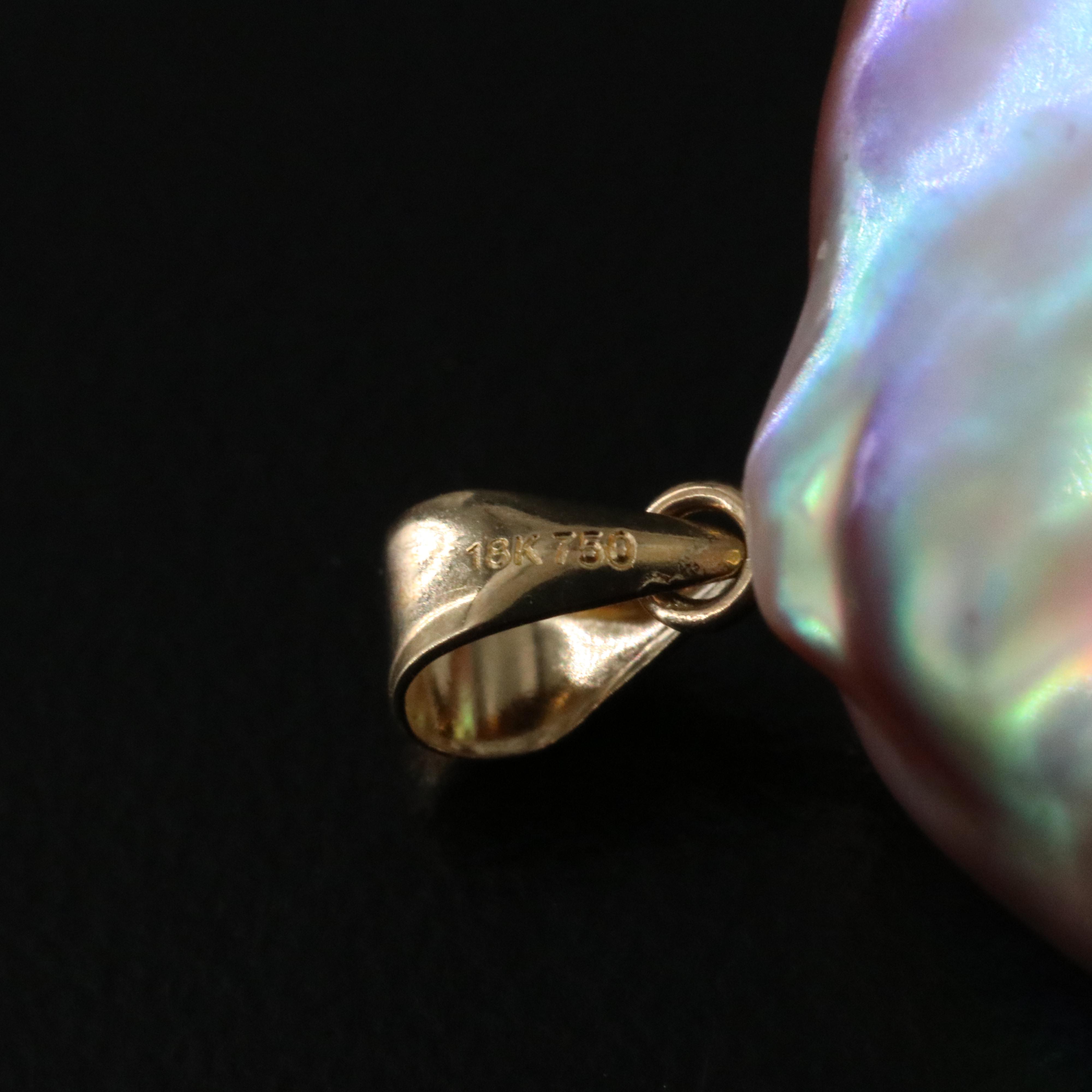 18K Baroque Pearl Pendant