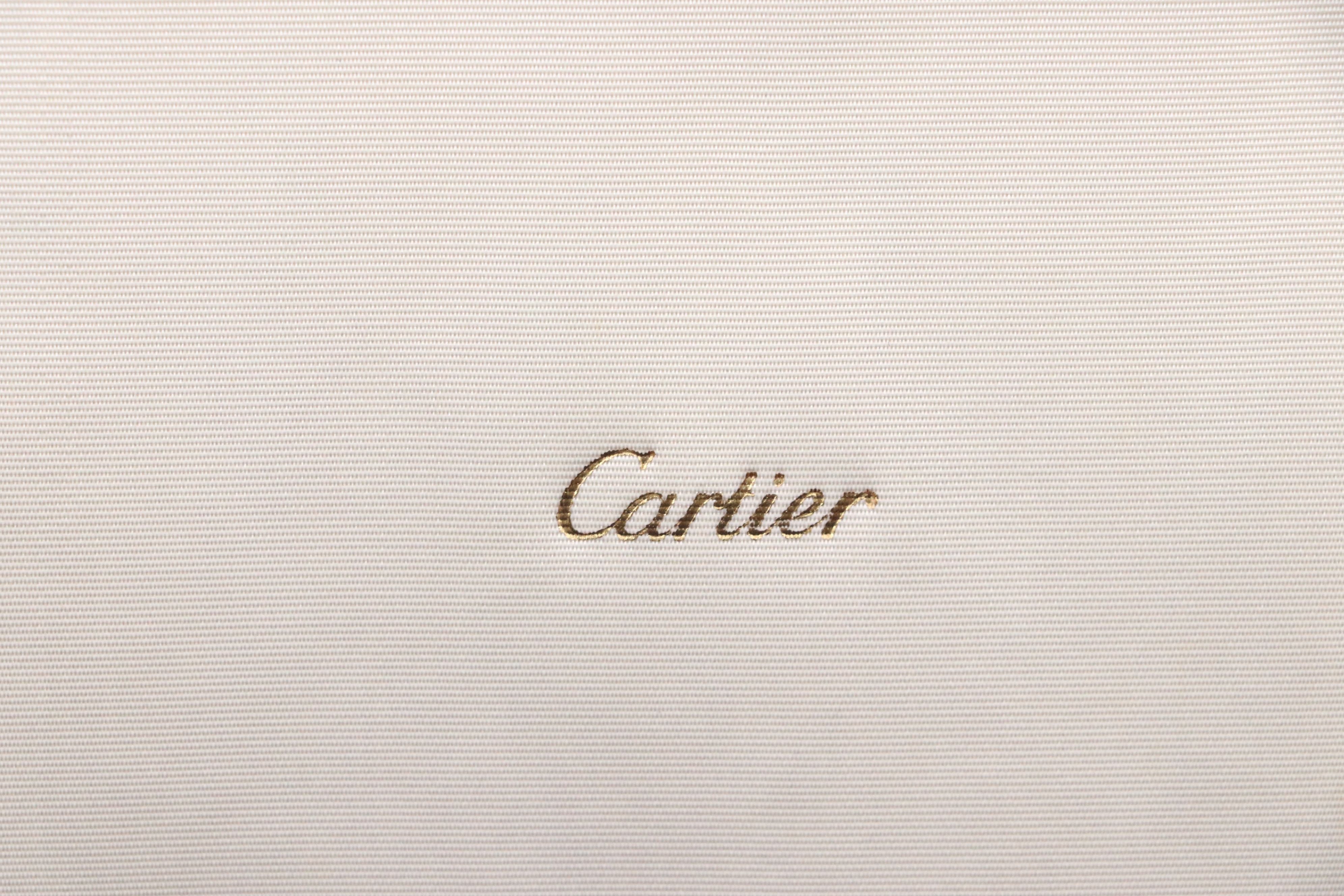 Pair of Cartier Triangular Crystal Ashtrays, Late 20th Century