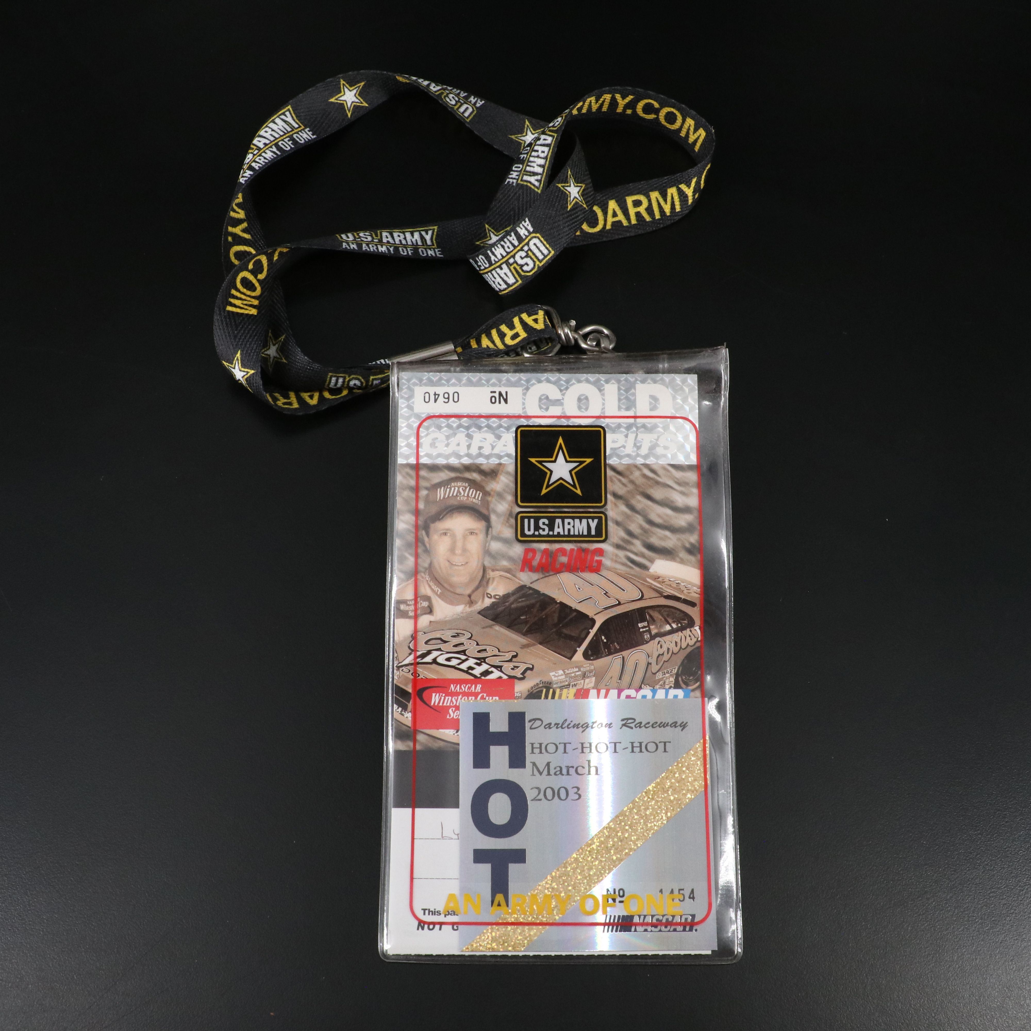 Two 2003 NASCAR Winston Cup Series U.S. Army Field Passes