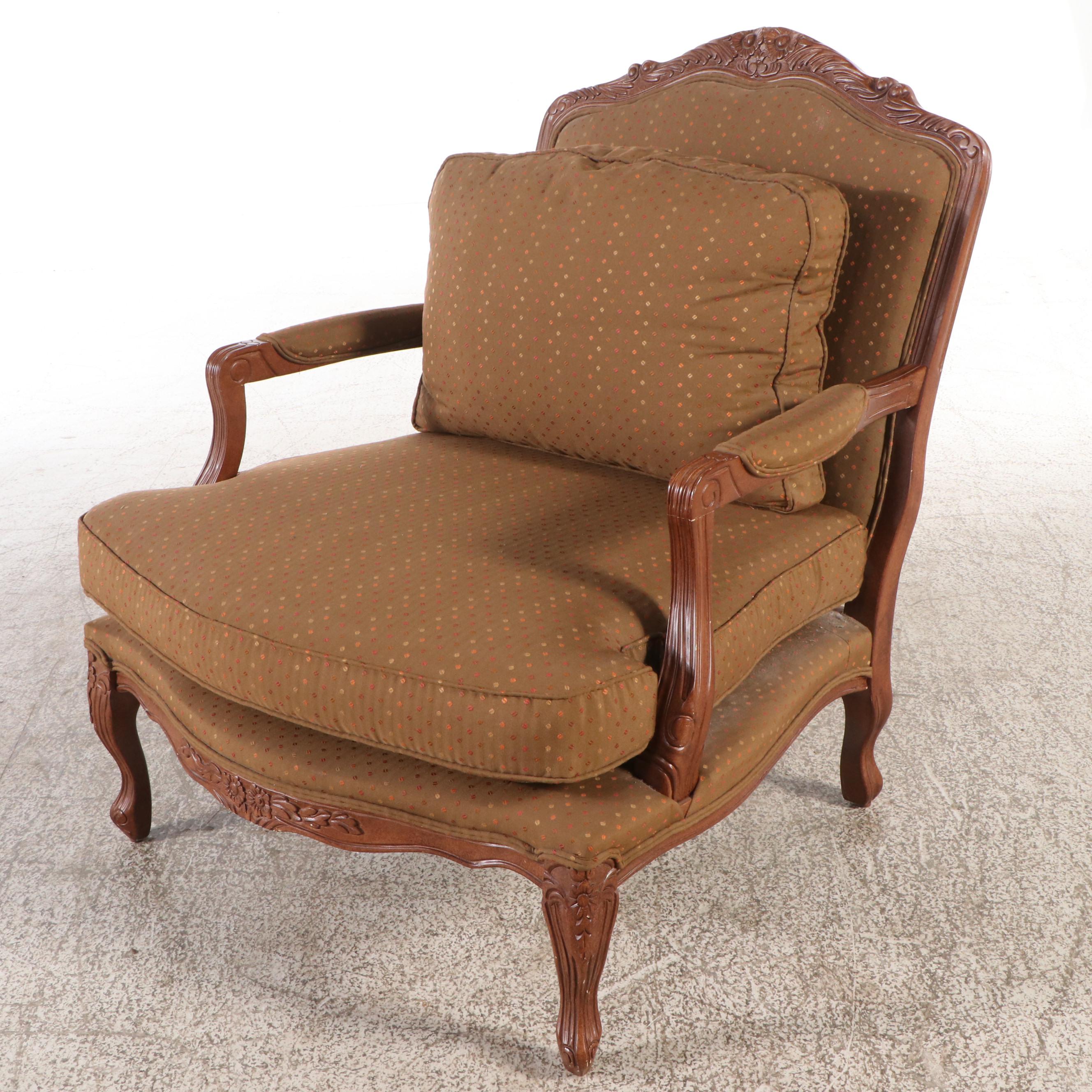 Klaussner Louis XV Style Upholstered Fauteuil, 2005