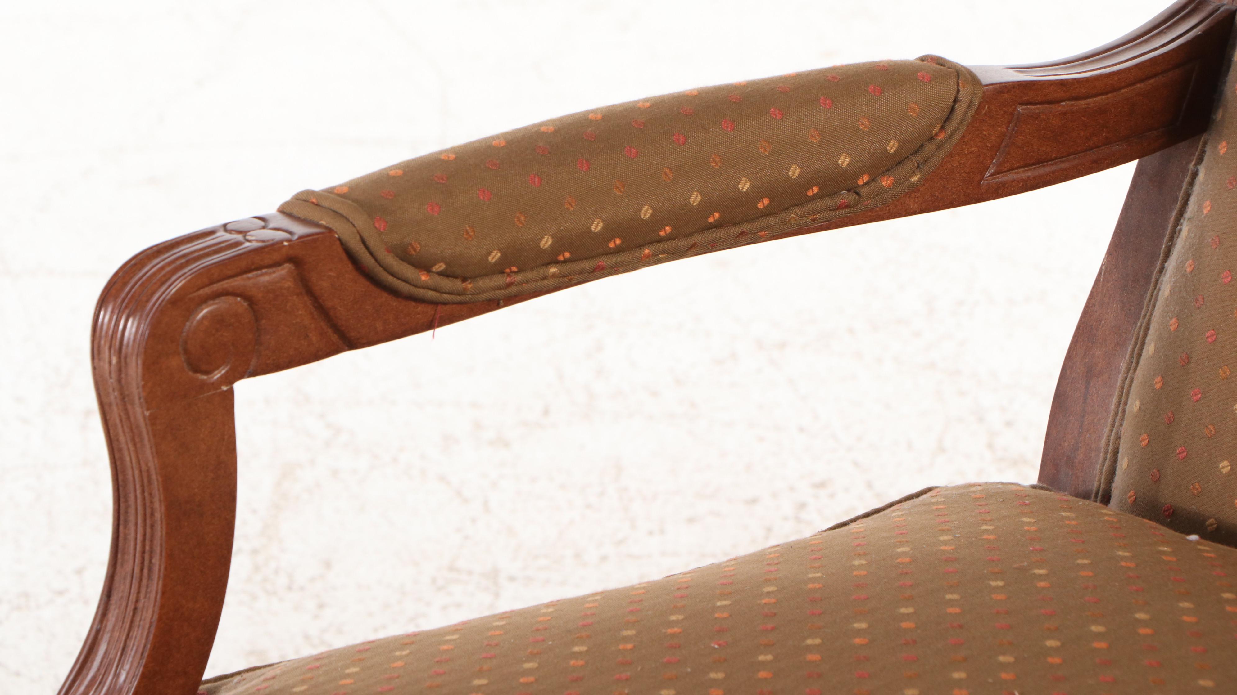 Klaussner Louis XV Style Upholstered Fauteuil, 2005