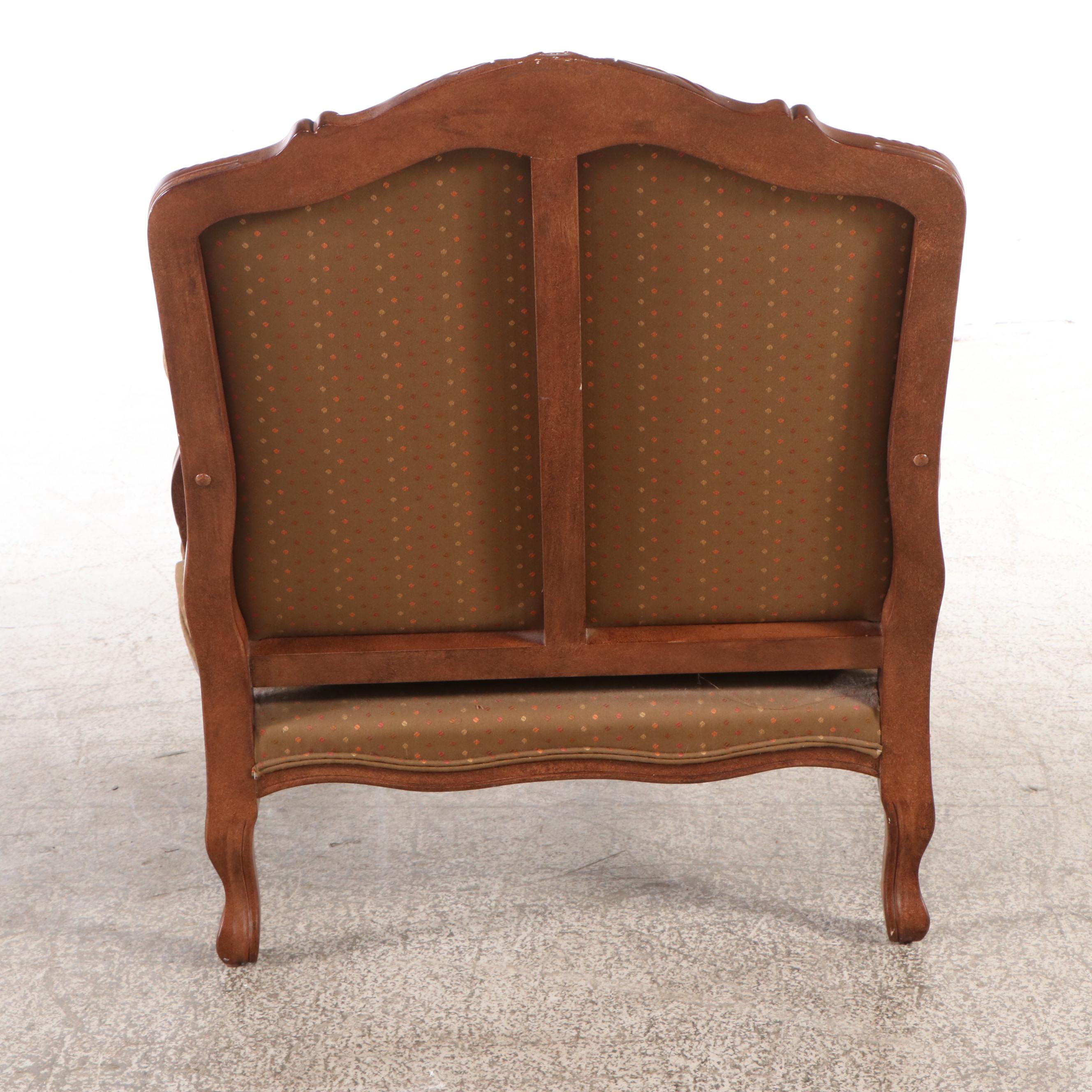 Klaussner Louis XV Style Upholstered Fauteuil, 2005