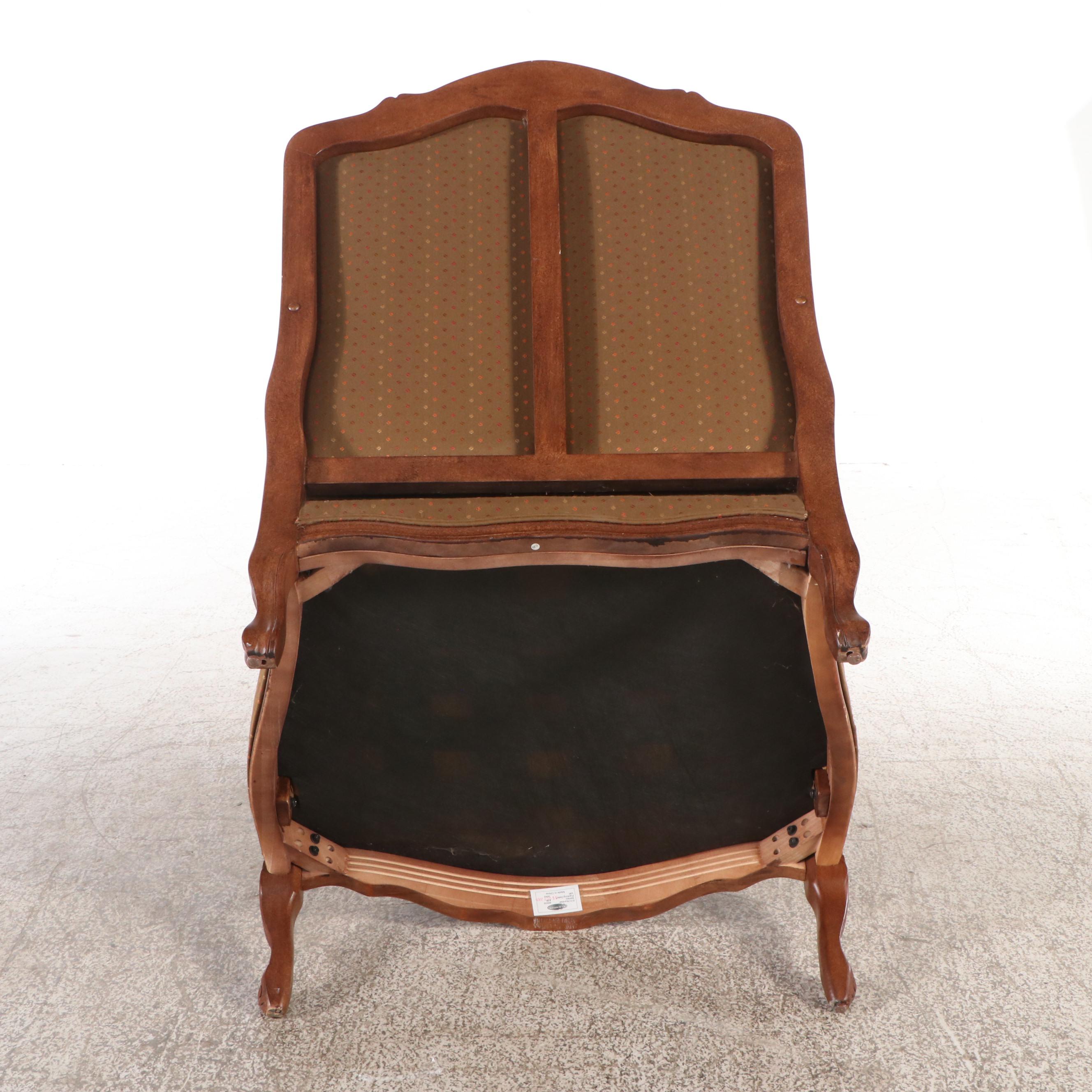 Klaussner Louis XV Style Upholstered Fauteuil, 2005