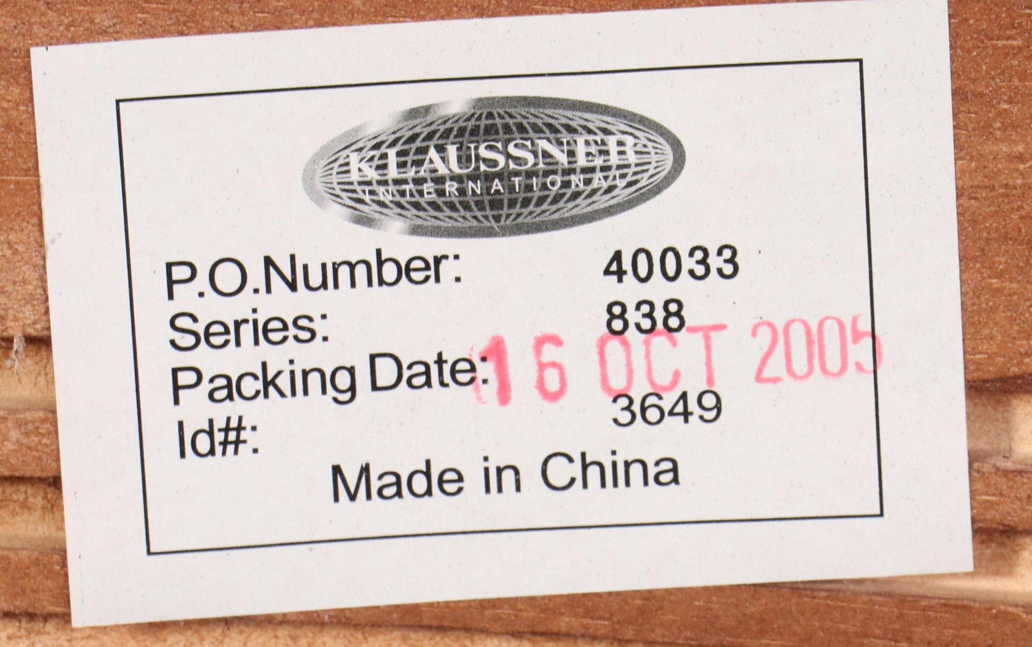 Klaussner Louis XV Style Upholstered Fauteuil, 2005