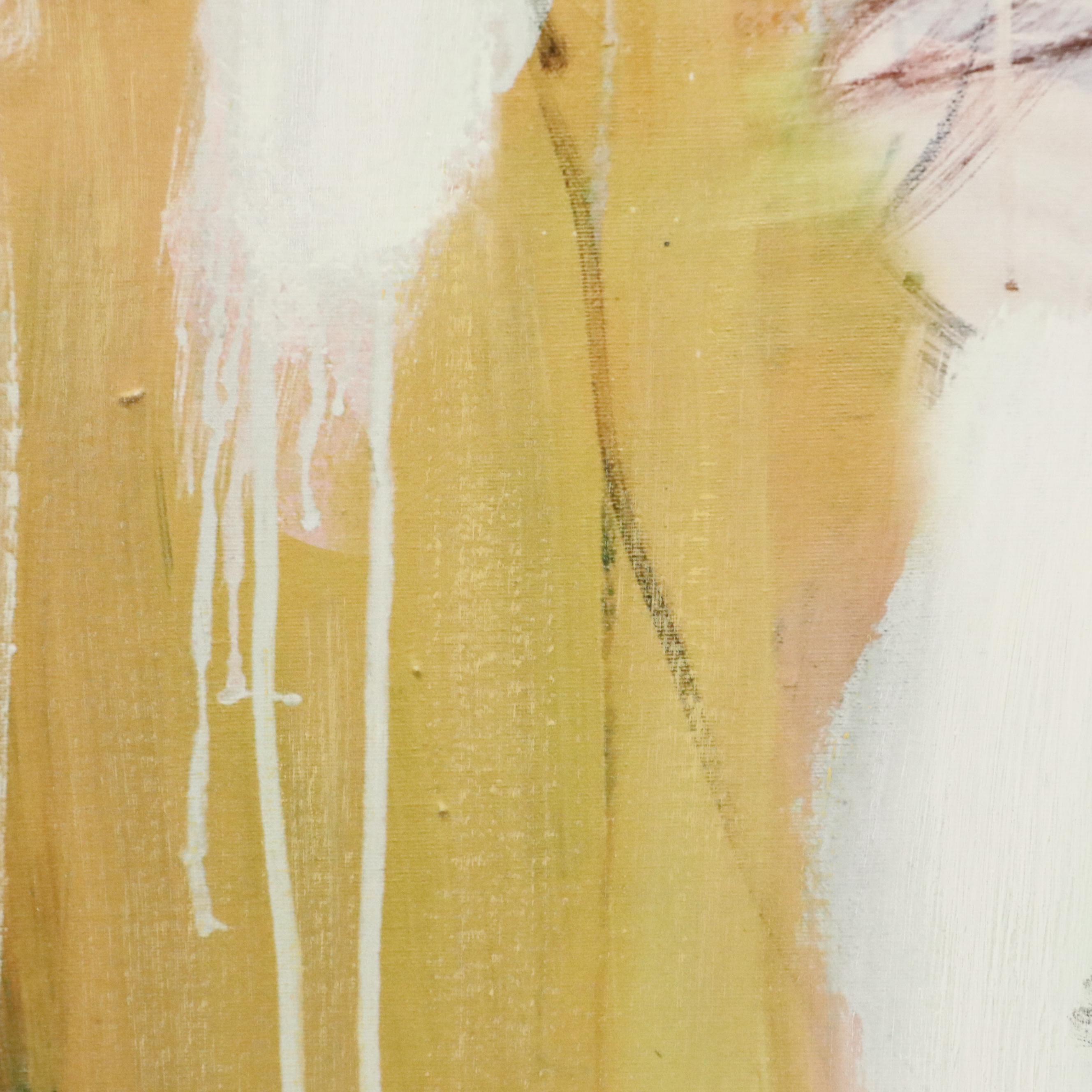 Expressionistic Style Oil Painting of Standing Figure, 21st Century