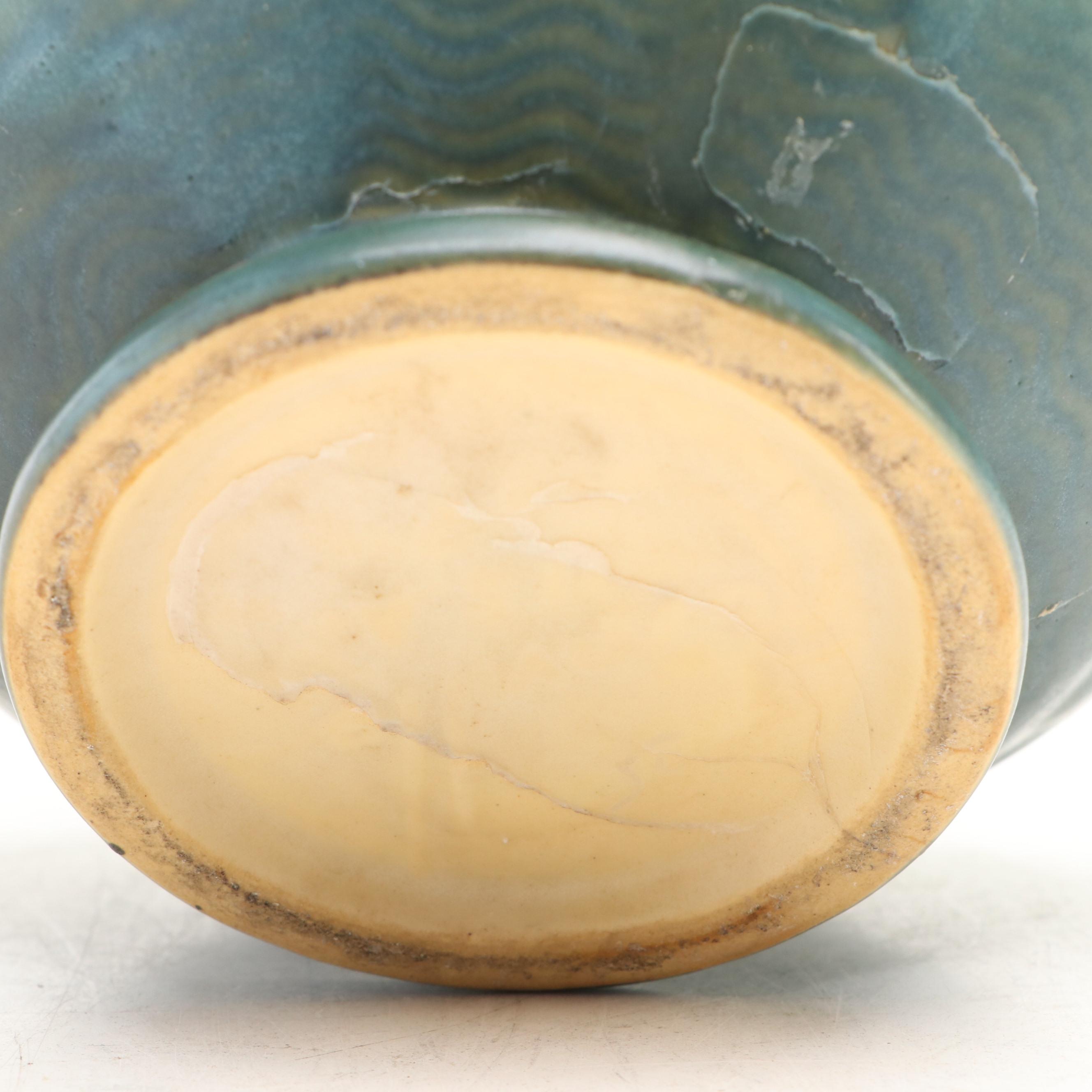 Roseville Pottery "Freesia Green" Ewer,  Mid-20th Century