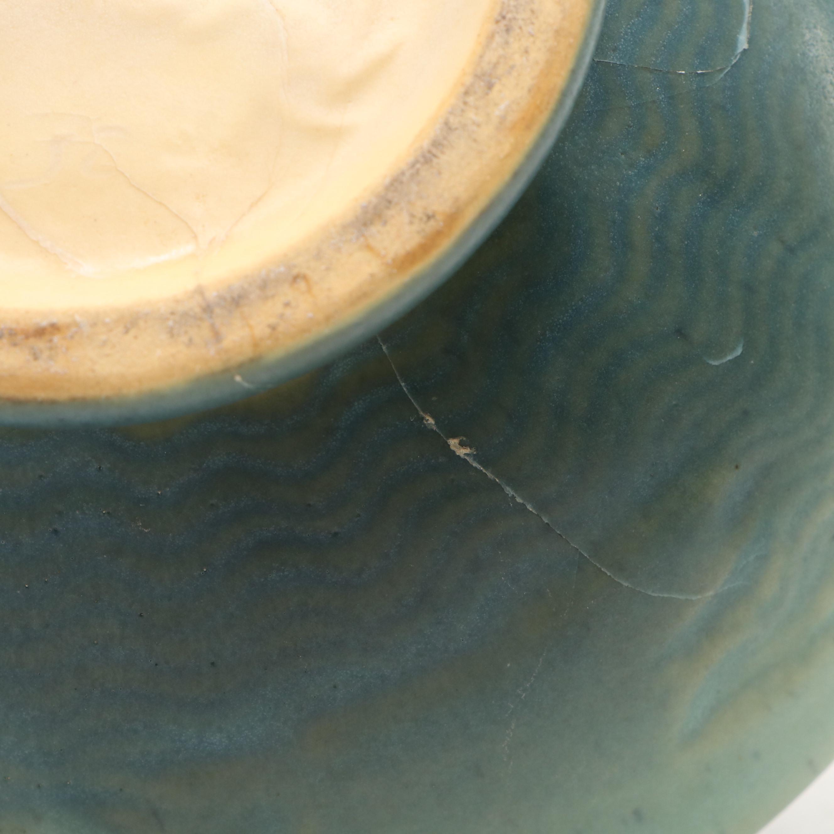 Roseville Pottery "Freesia Green" Ewer,  Mid-20th Century