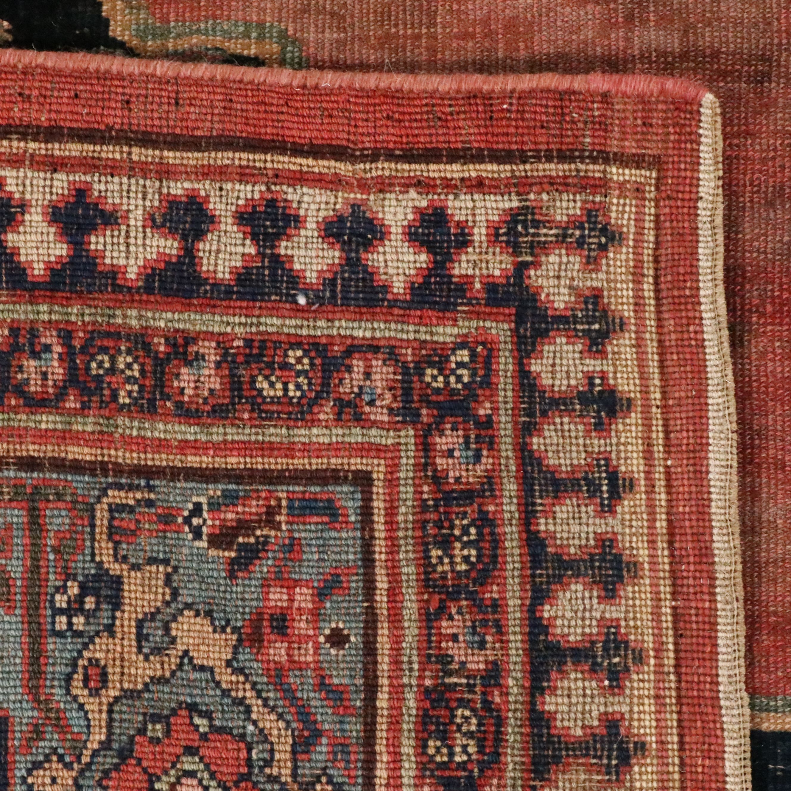 8'6 x 12'7 Hand-Knotted Persian Bijar Room Sized Rug, Antique