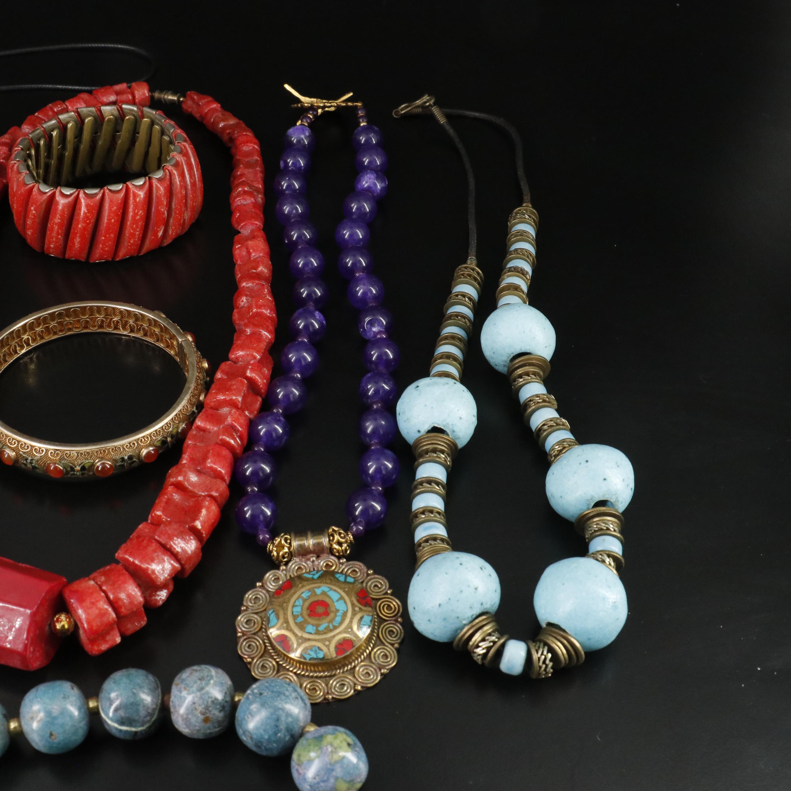 Turquoise, Coral and Chinese Export Featured in Jewelry Collection