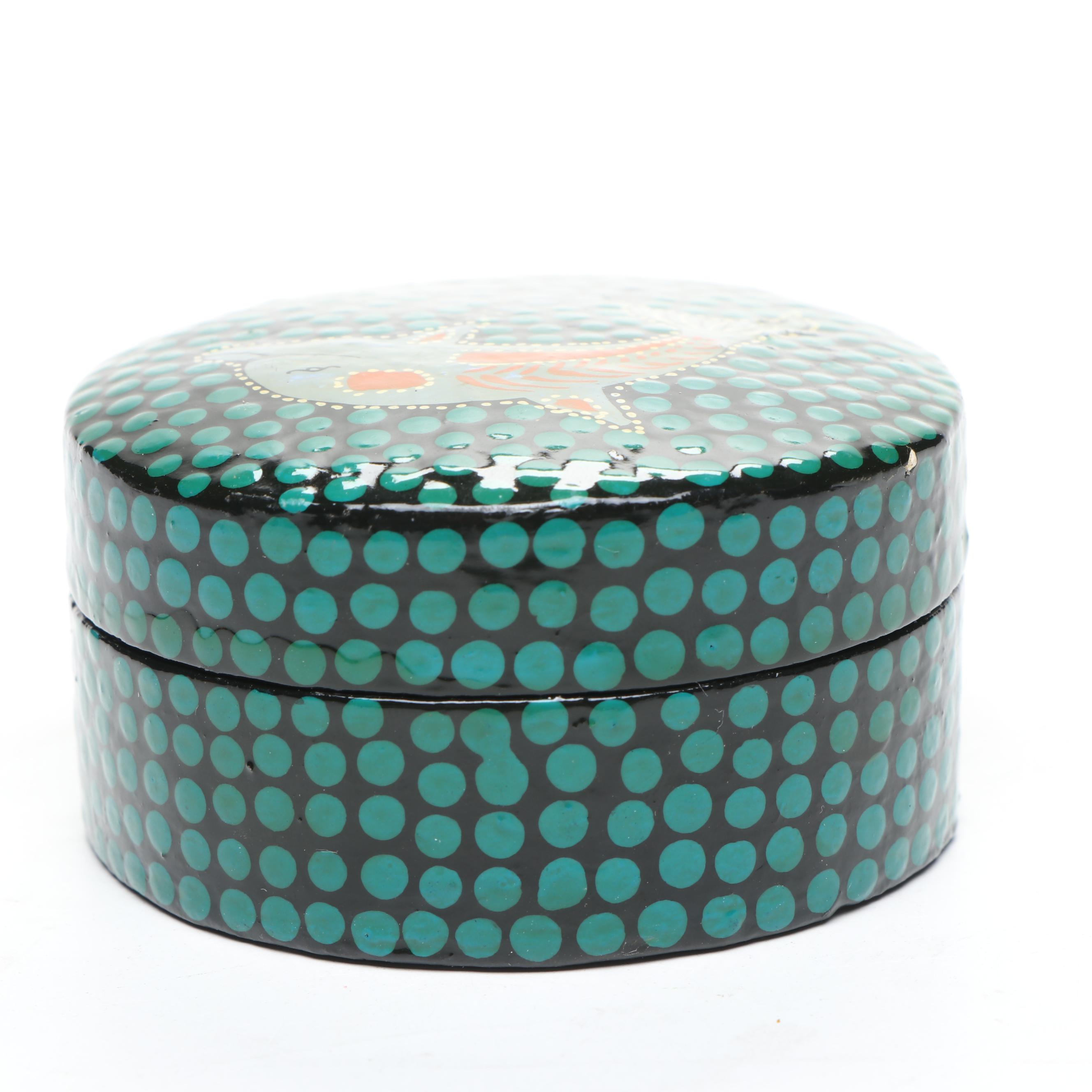 OzAboriginal Wood Decorative Box with Other Agate, Stone, and Wood Figures