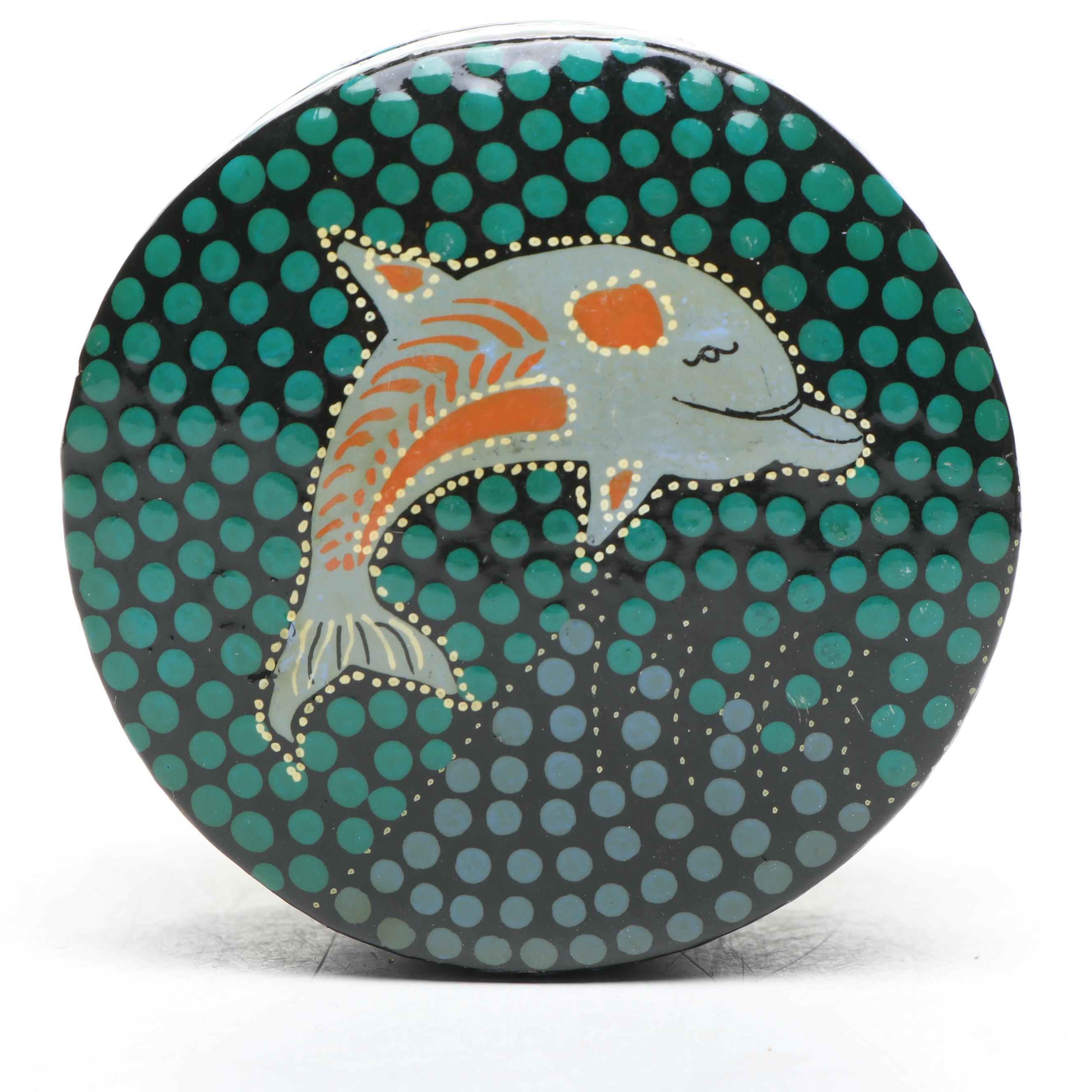 OzAboriginal Wood Decorative Box with Other Agate, Stone, and Wood Figures