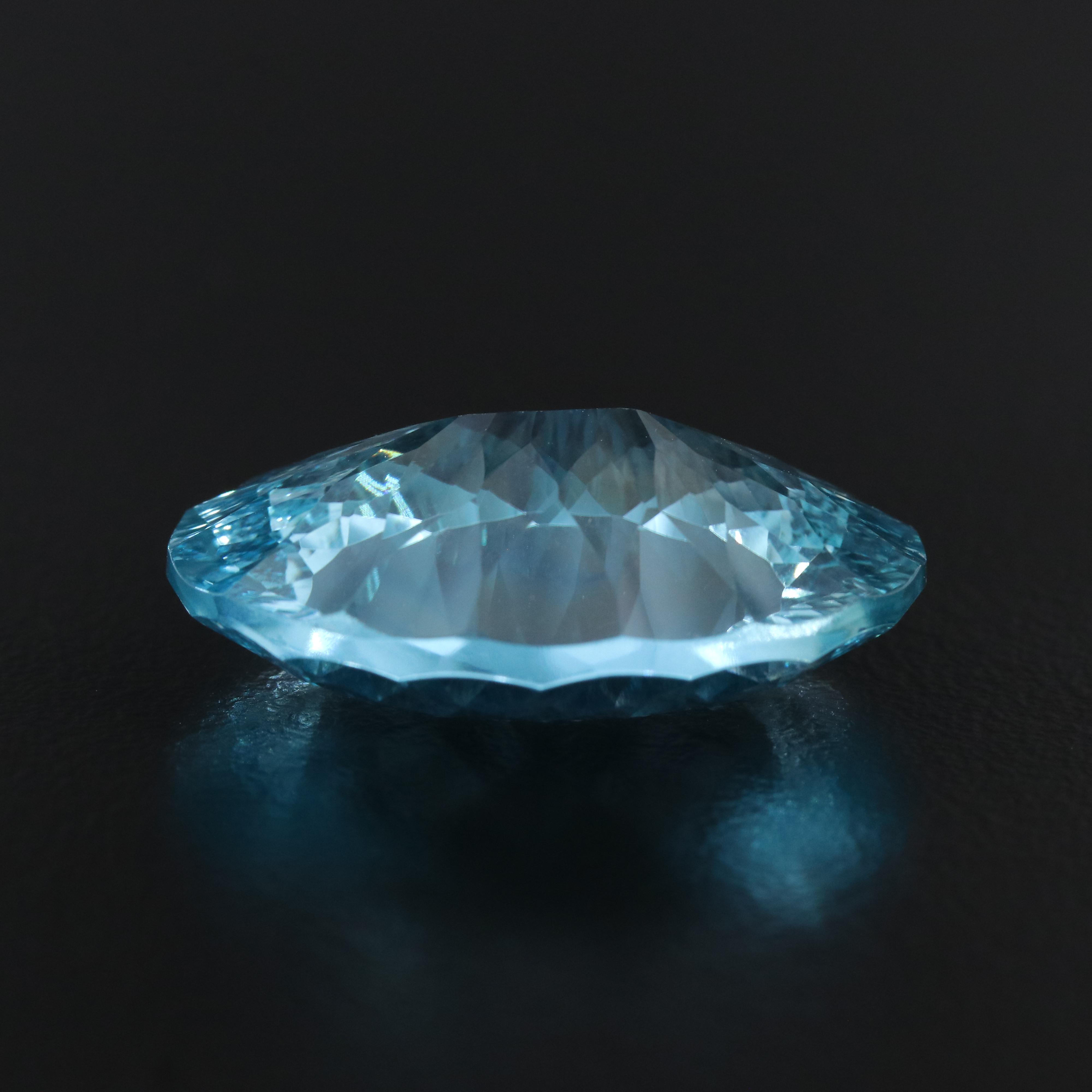 Loose 36.38 CT Swiss Blue Topaz