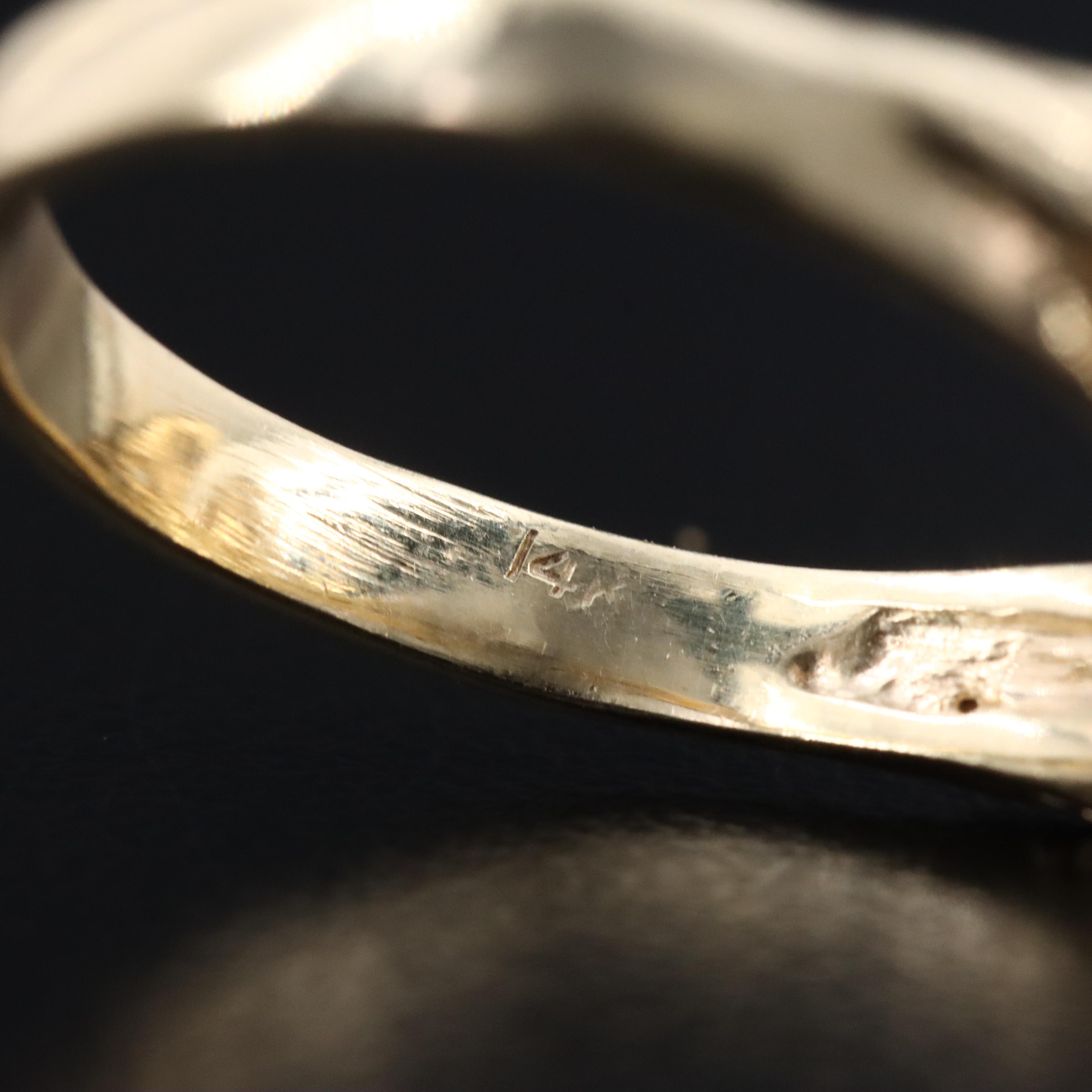 14K 0.88 CTW Diamond Biomorphic Ring