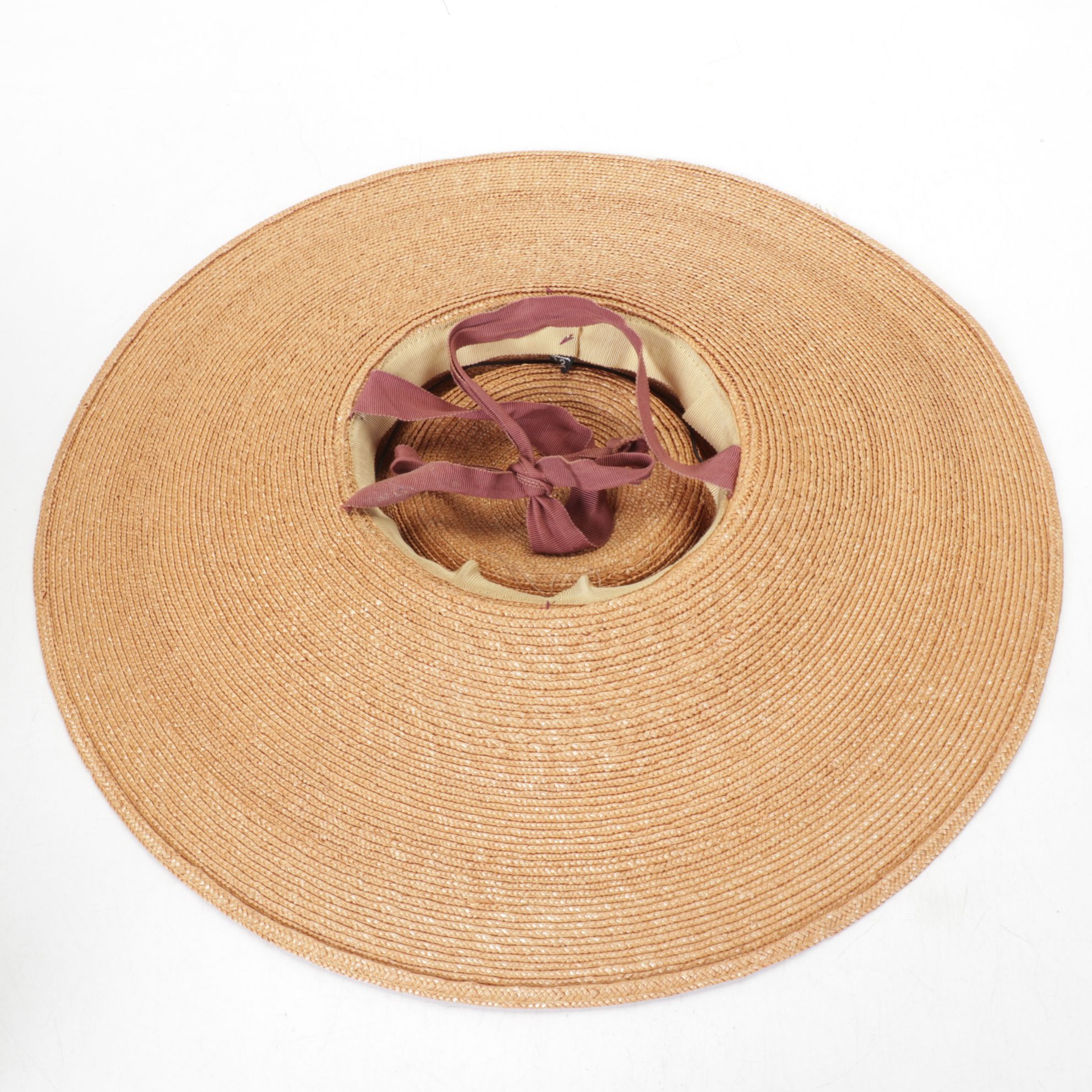 B.R. Baker Linen Newsboy Cap with Embellished Wide Brim Straw Hat