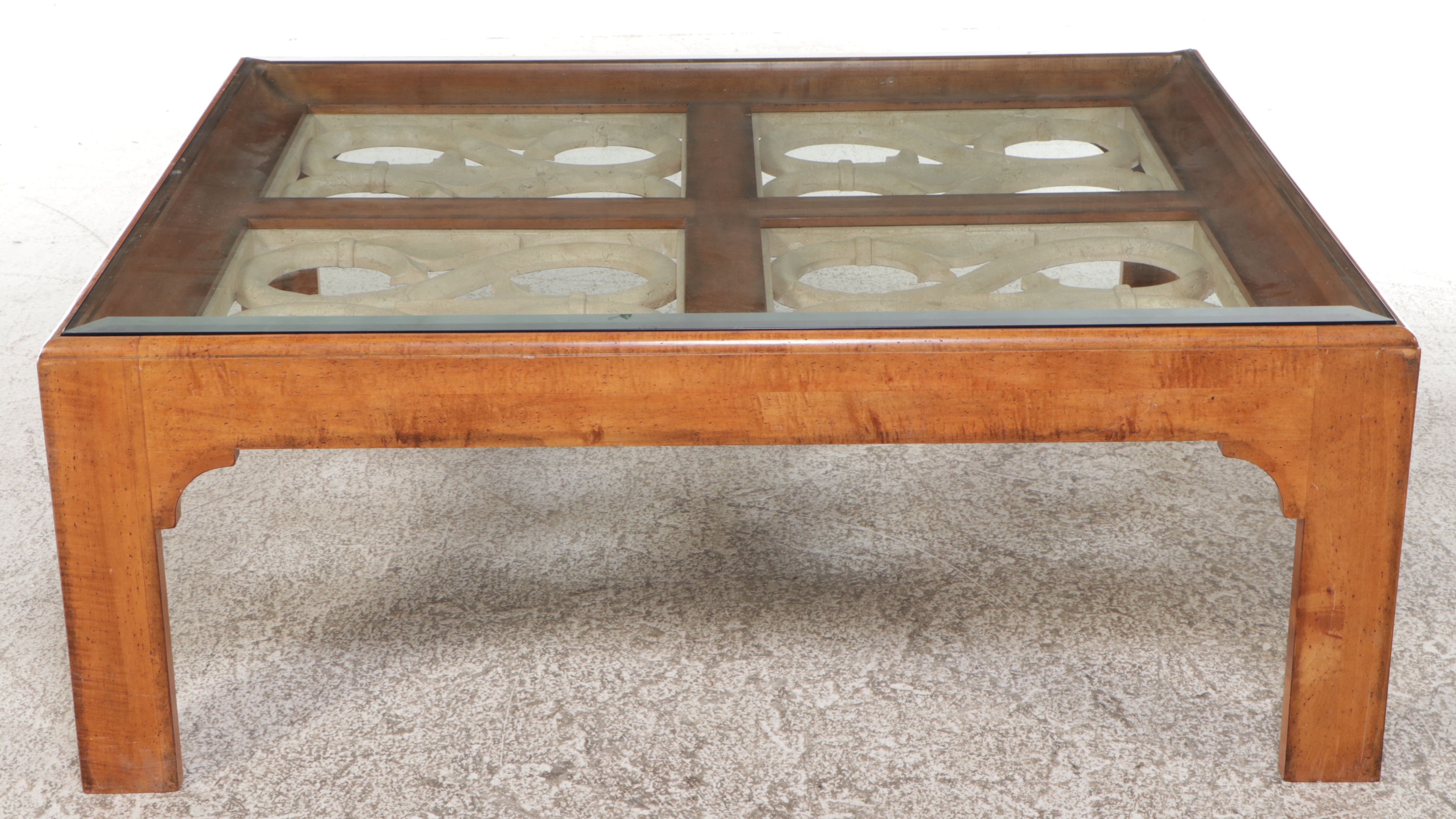 Henredon "Artisan" Glass Top Cocktail Table