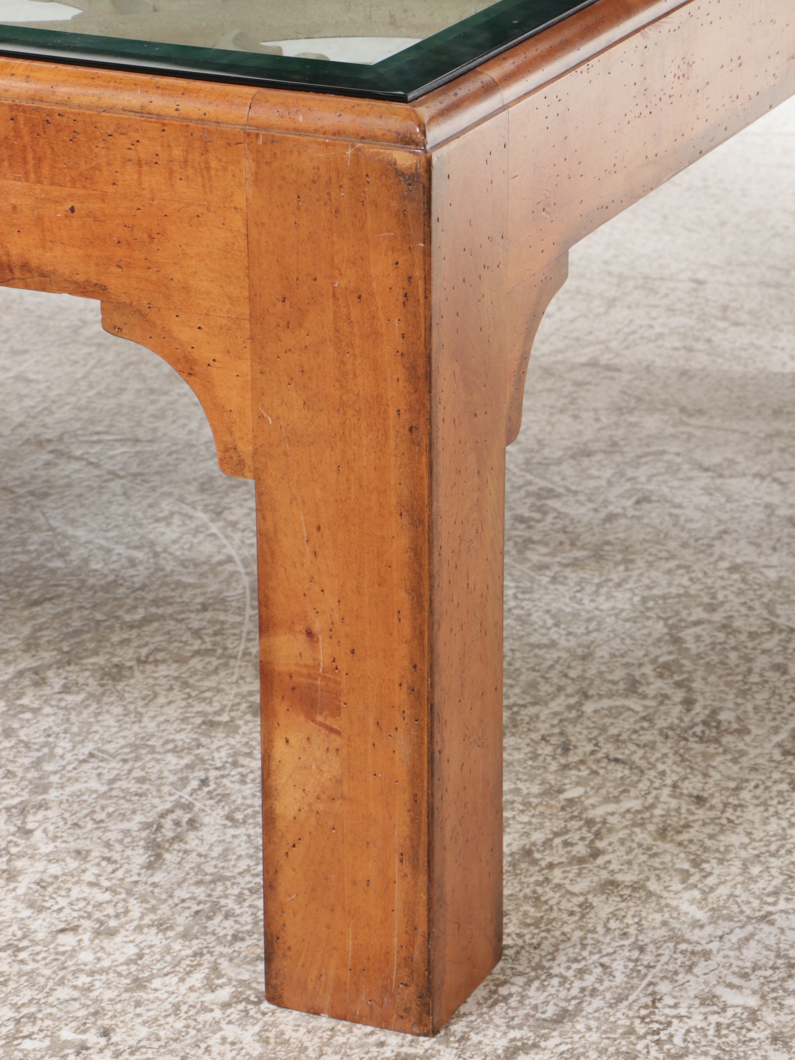 Henredon "Artisan" Glass Top Cocktail Table