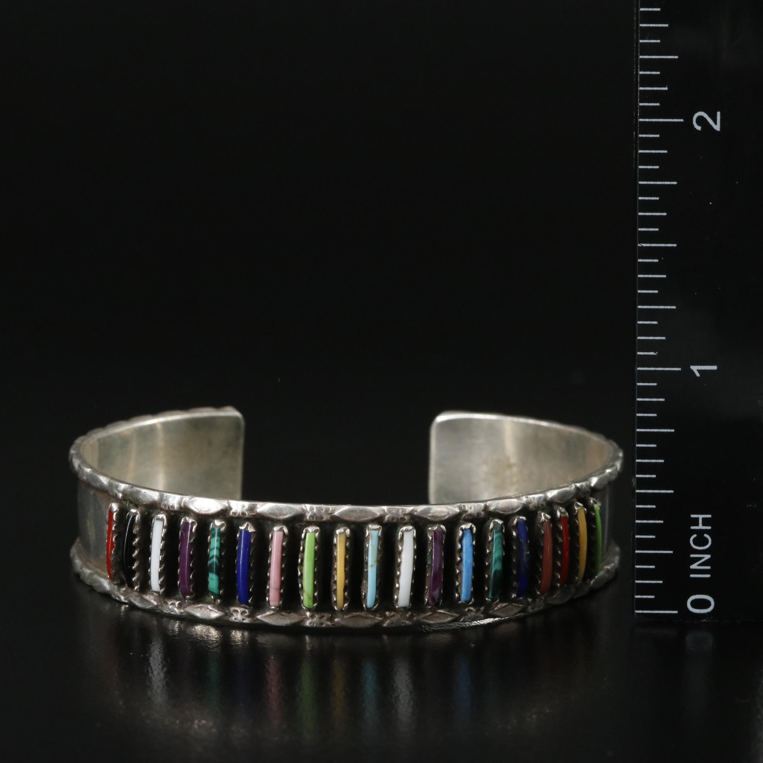 Southwestern Signed Sterling Cuff Bracelets Including Desert Rose Trading