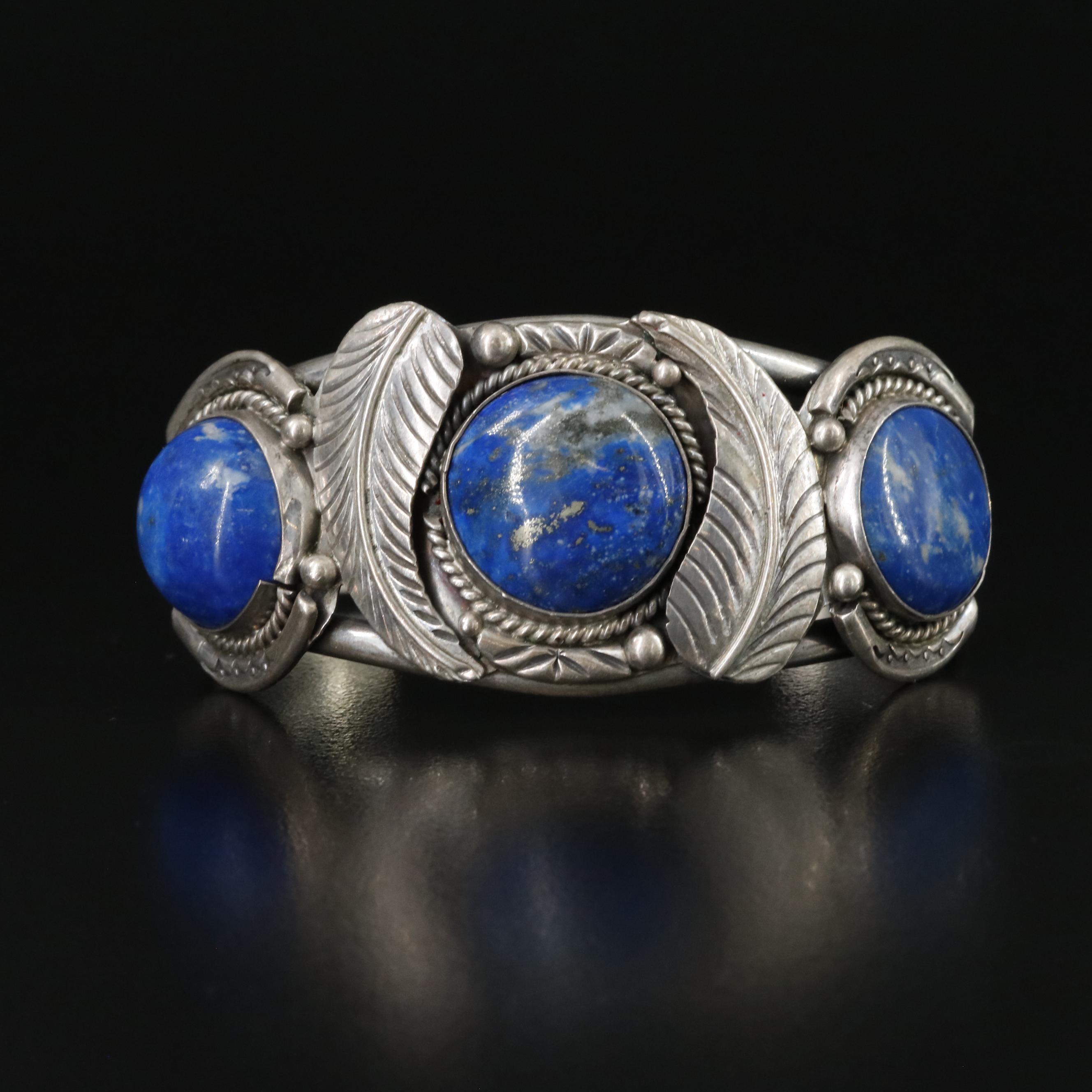 Southwestern Signed Sterling Cuff Bracelets Including Desert Rose Trading