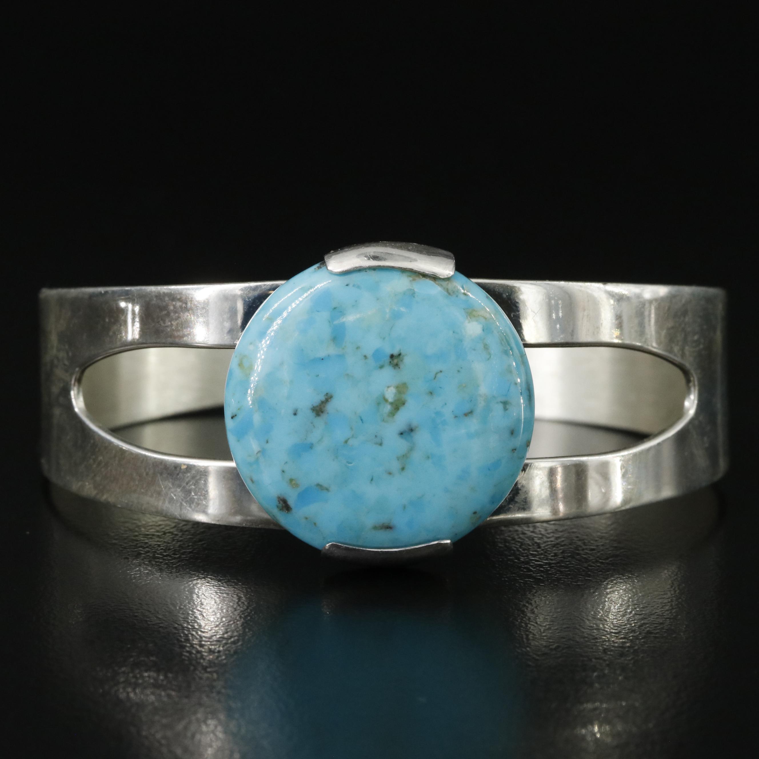 Southwestern Signed Sterling Cuff Bracelets Including Desert Rose Trading