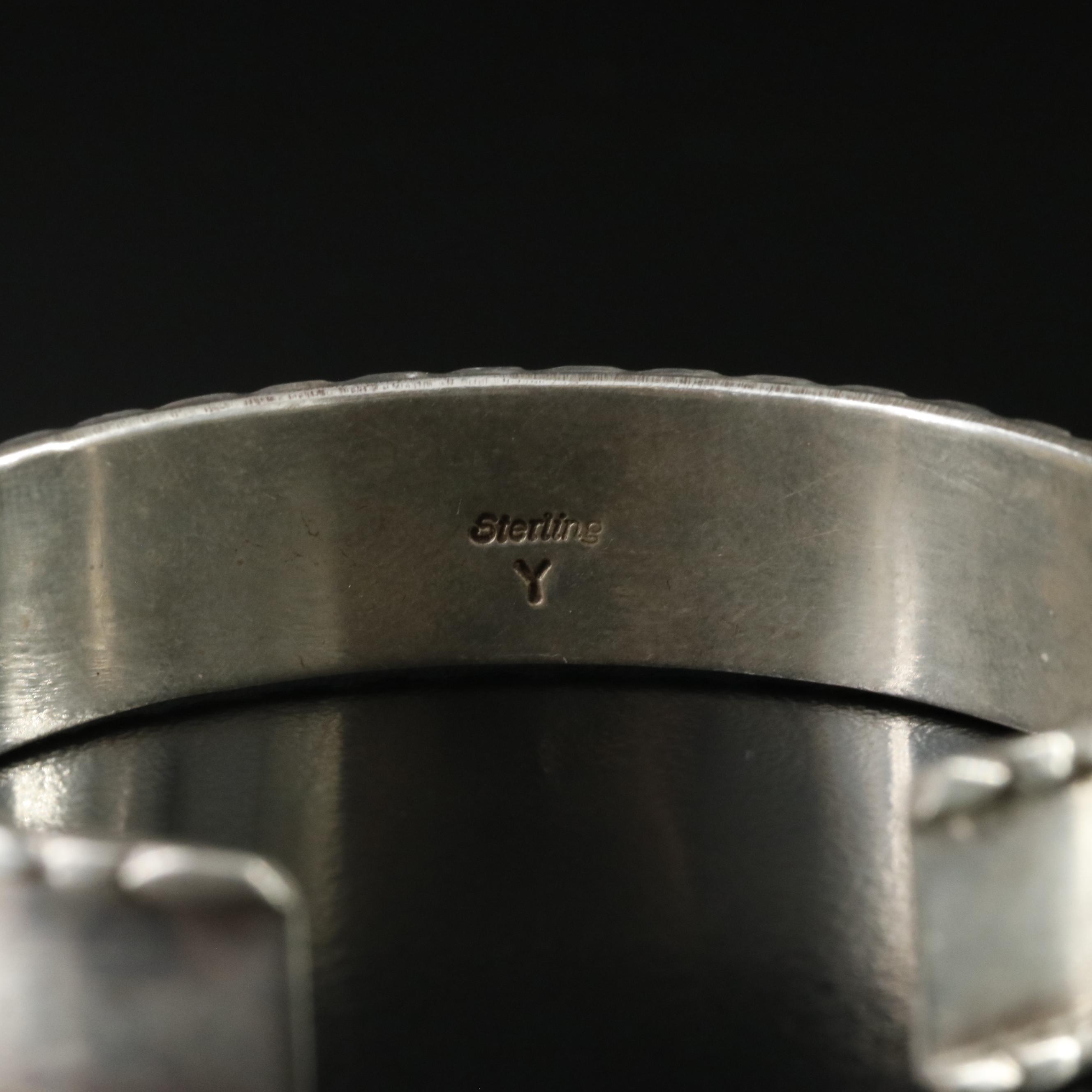 Southwestern Signed Sterling Cuff Bracelets Including Desert Rose Trading