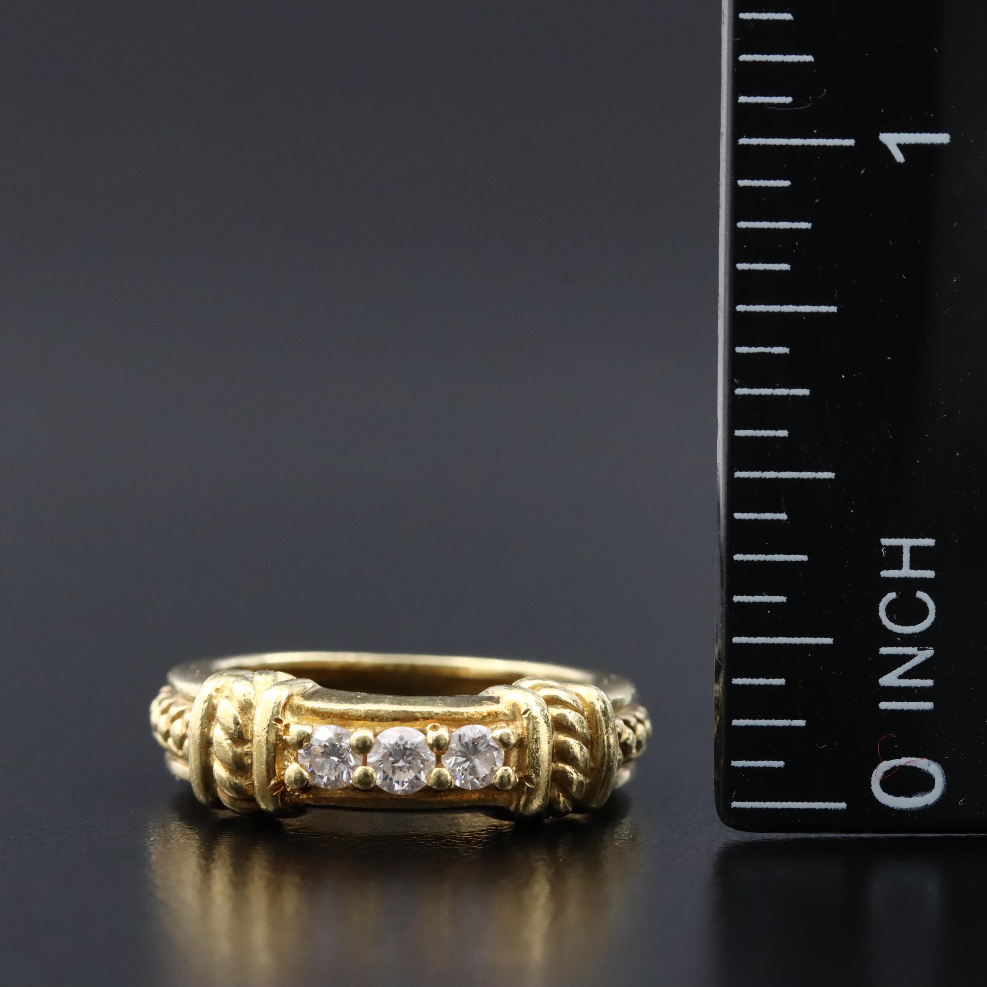 Judith Ripka 18K 0.18 CTW Diamond Ring