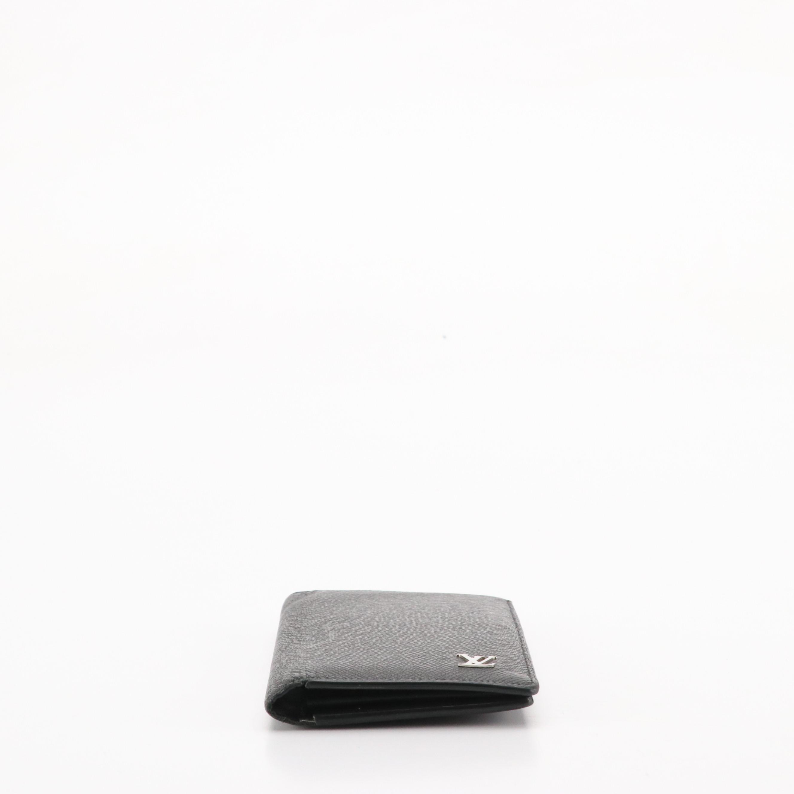 Louis Vuitton Porte-Cartes Crédit Yen Long Wallet in Taïga Leather