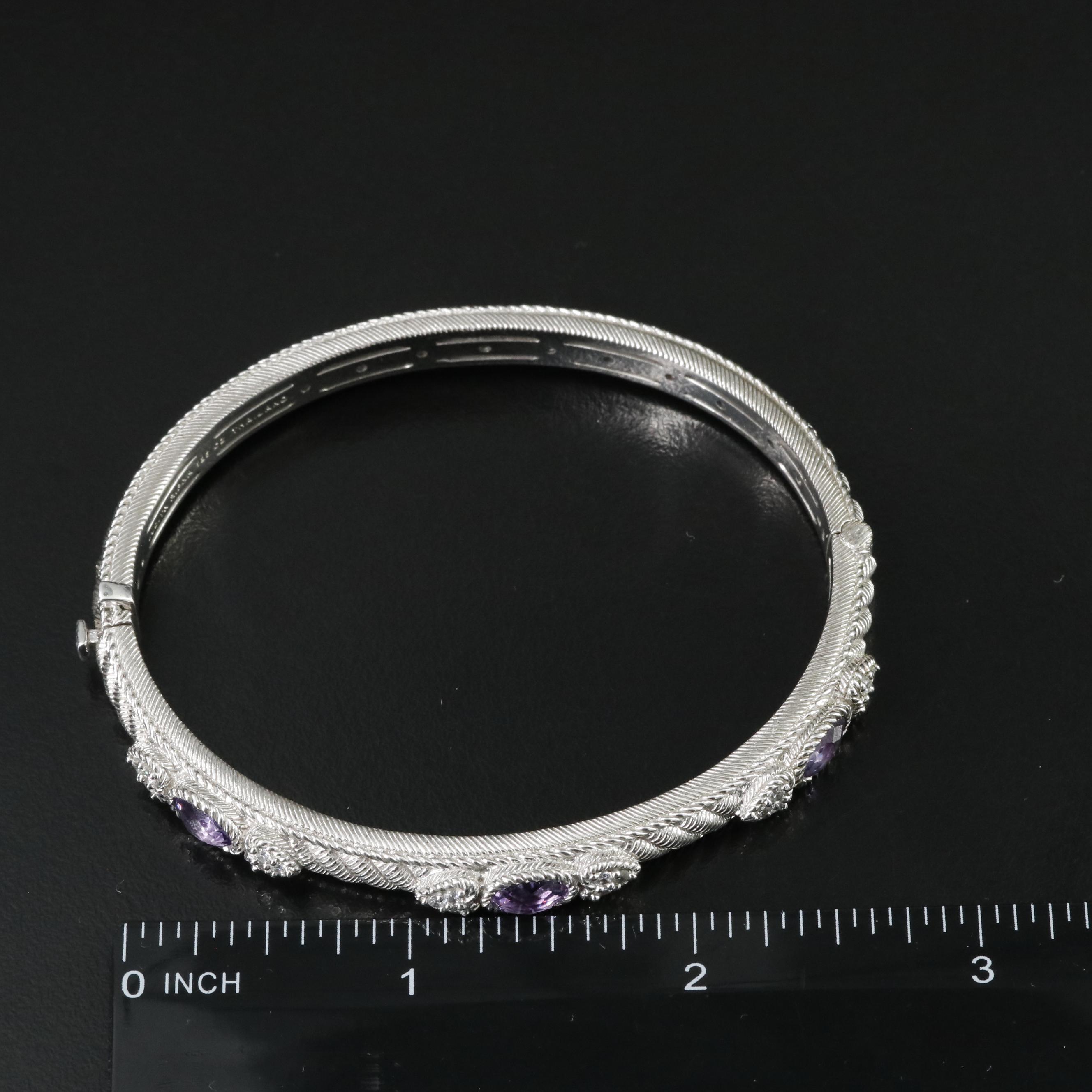Judith Ripka, Amethyst and Diamonds Featured in Sterling Bracelets