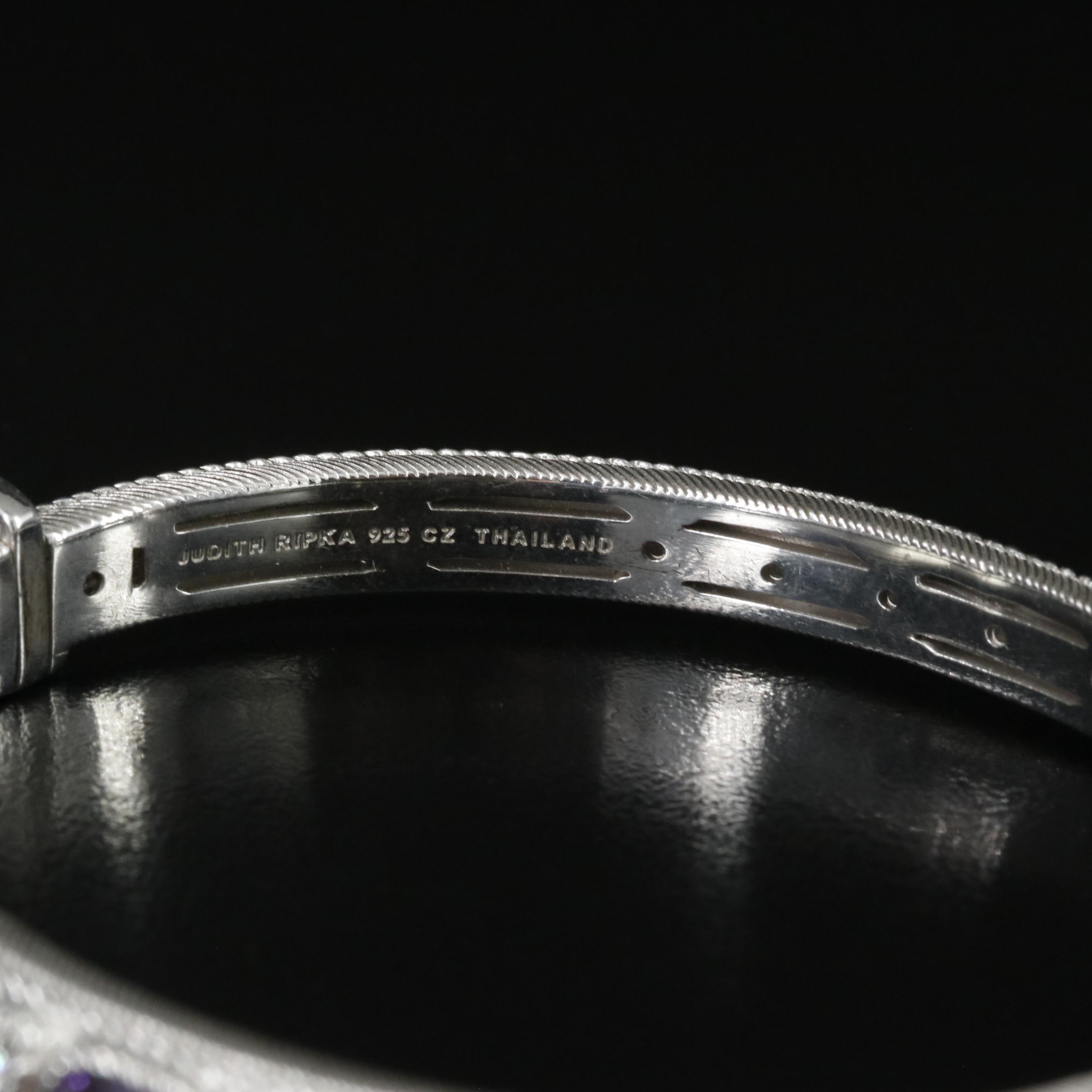 Judith Ripka, Amethyst and Diamonds Featured in Sterling Bracelets