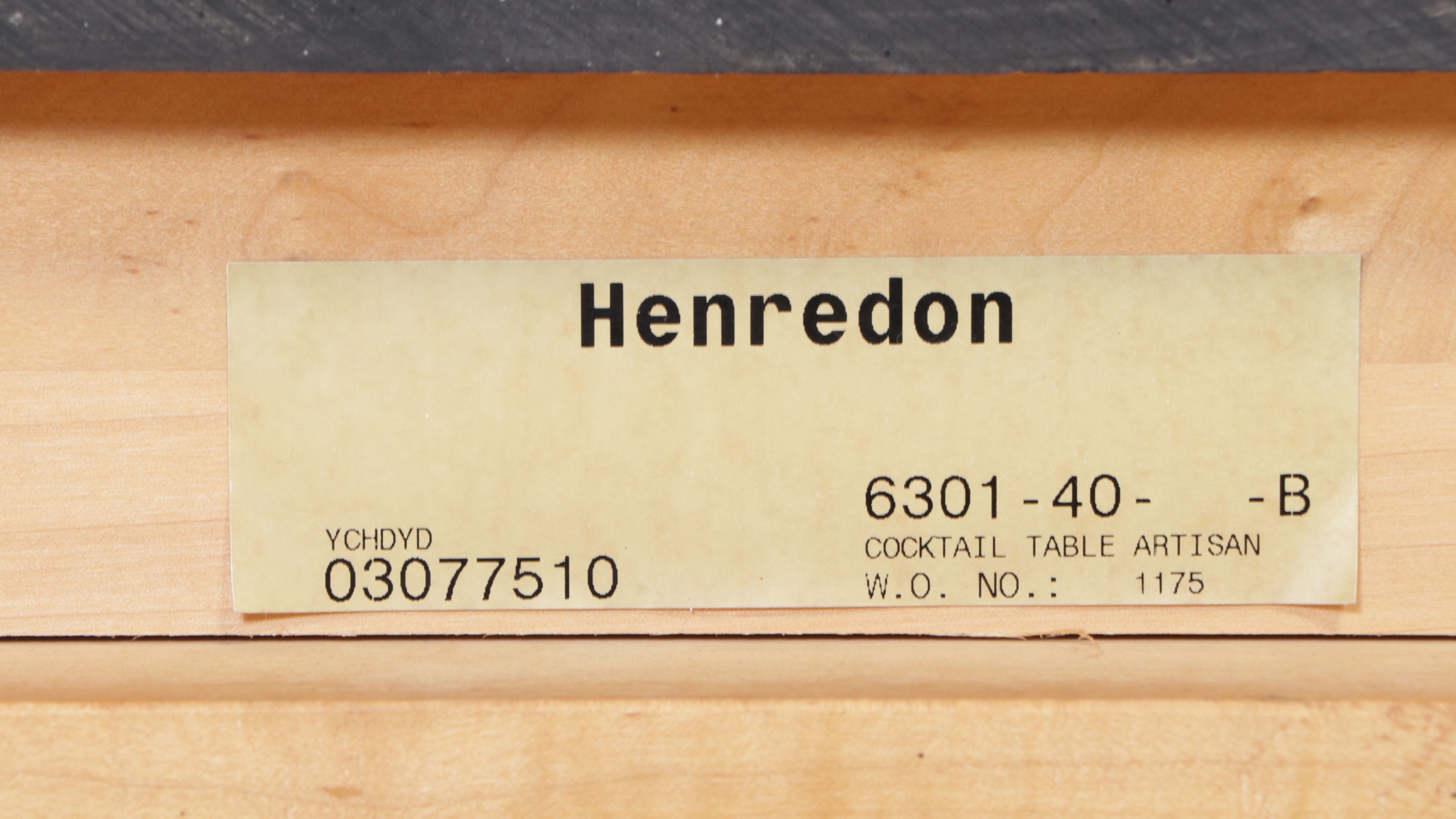 Henredon "Artisan" Glass Top Cocktail Table